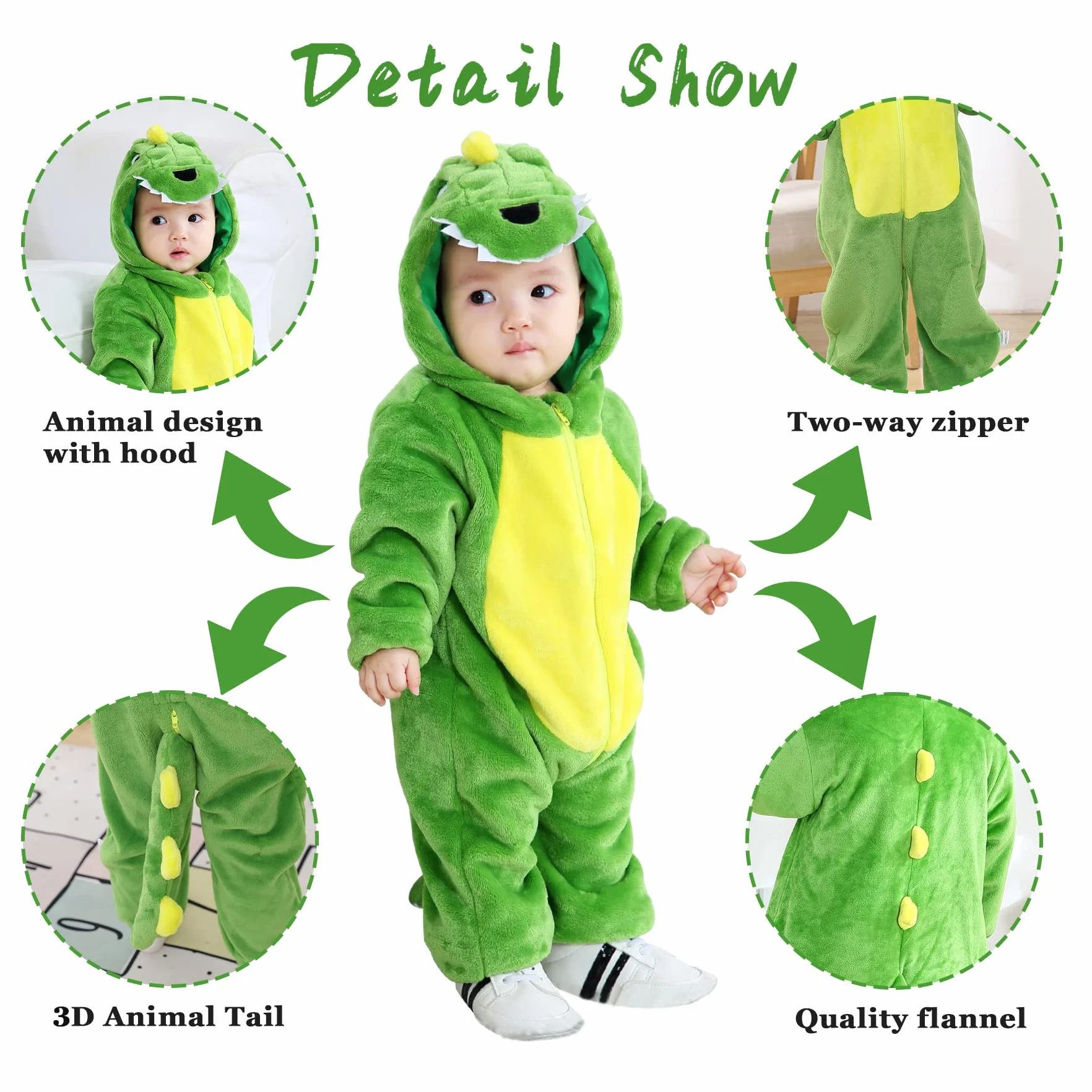 Combinaison pyjama bébé enfant flanelle animaux déguisement Halloween