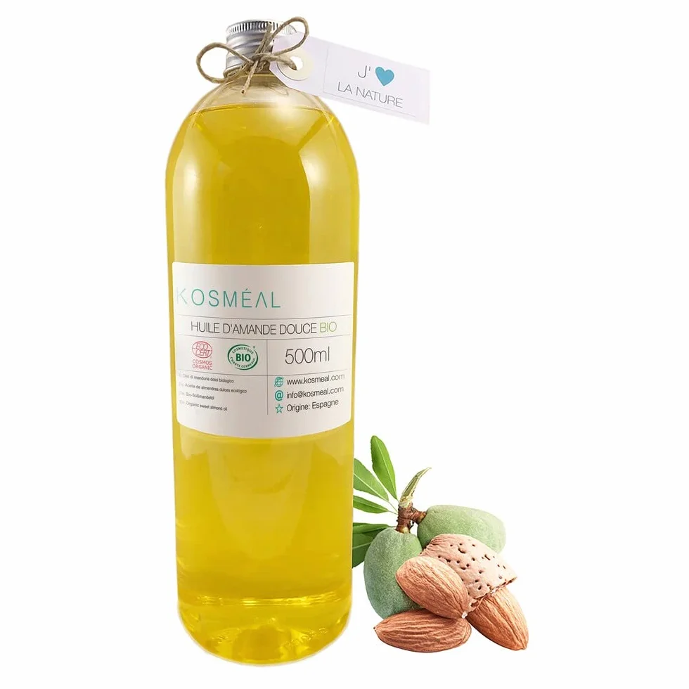 Huile d'Amande Douce BIO | Certifiée COSMÉ BIO et ECOCERT | 500ml