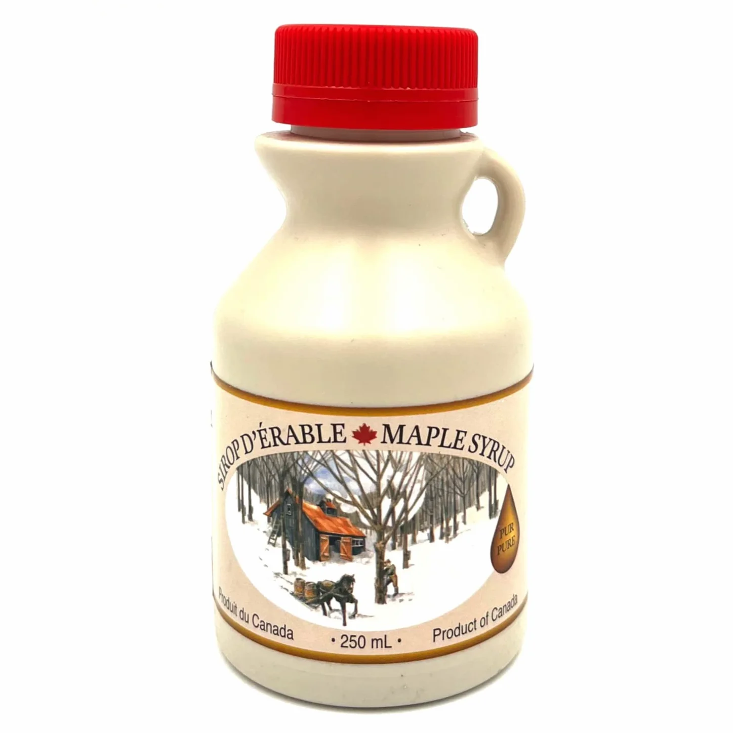 Sirop d'érable en cruchon de 250 ml - Ambré - Direct producteur - 100% pur du Canada - Les Trésors d'érable