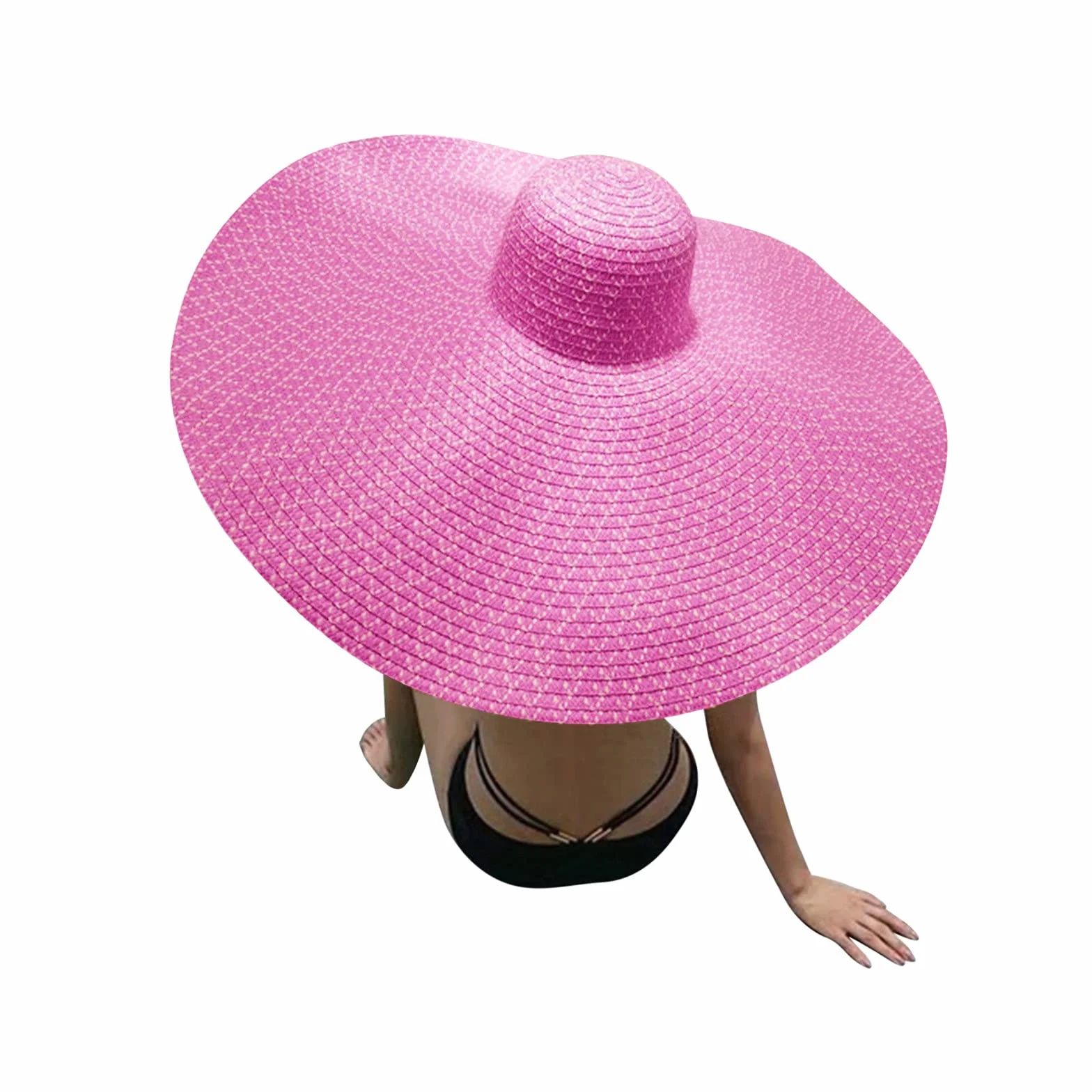 Chapeau de Plage Surdimensionné à Large Bord pour Femme Grand Respirant Étanche Protection Uv Pliable