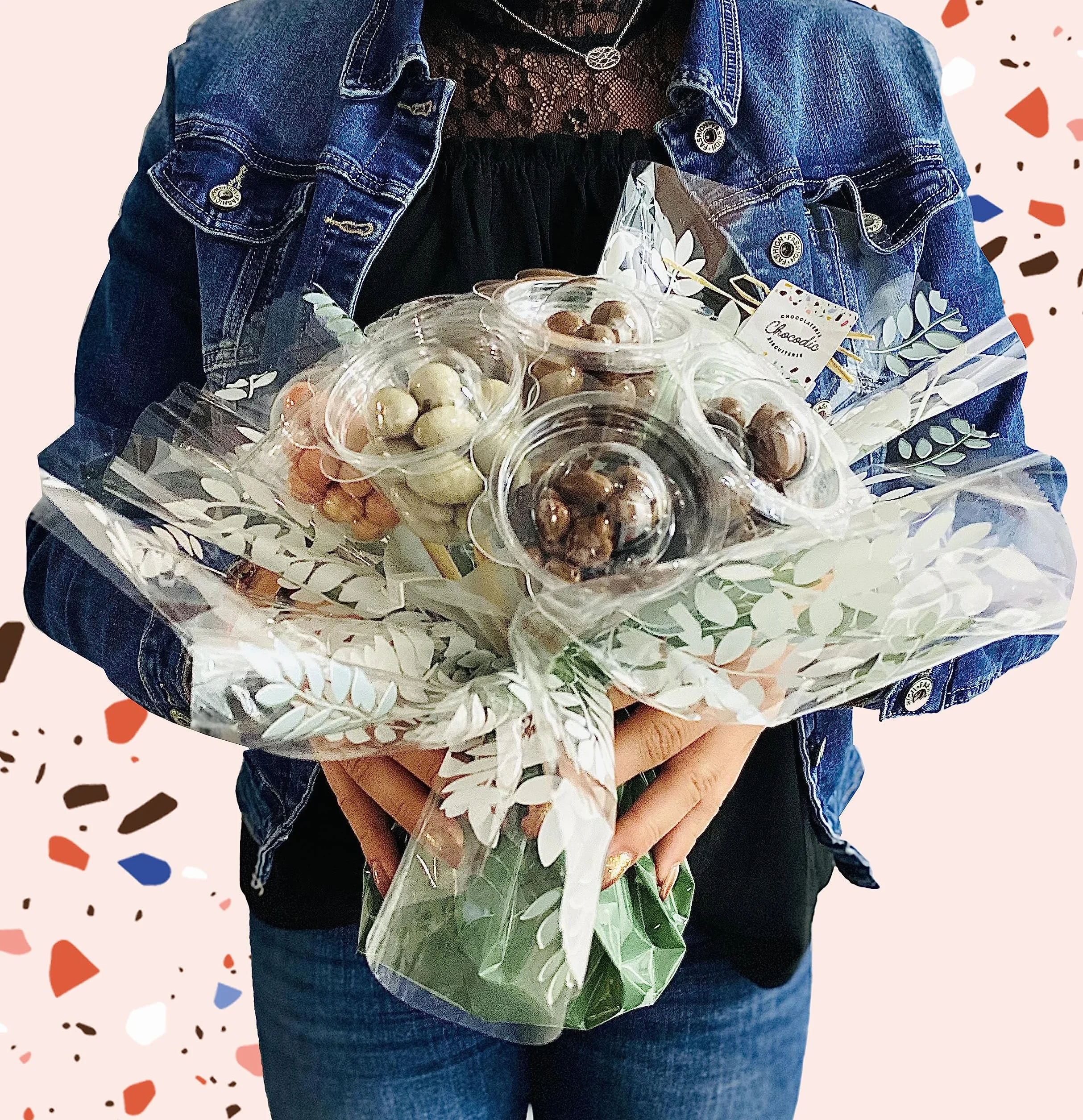 Bouquet gourmand en chocolats 7 belles fleurs - Fin d'année scolaire Merci Maitre Maitresse Atsem - 375g - Chocolat de Noel