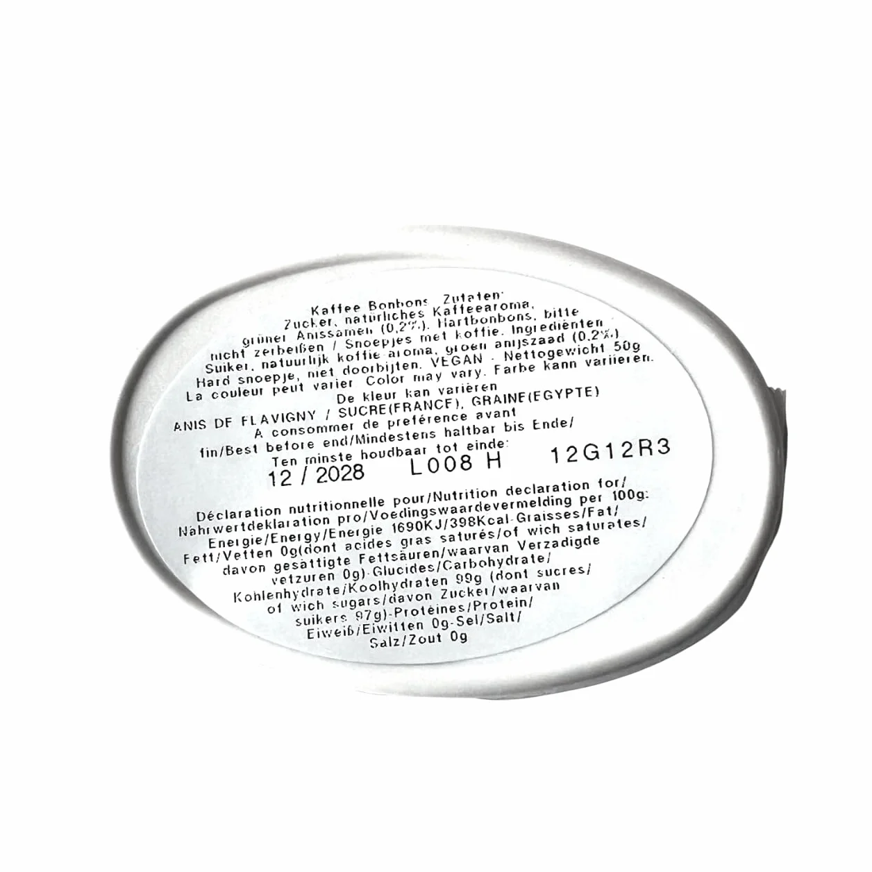 Anis de Flavigny Bonbons à l'anis Boîte Ovale 50 g Cafè
