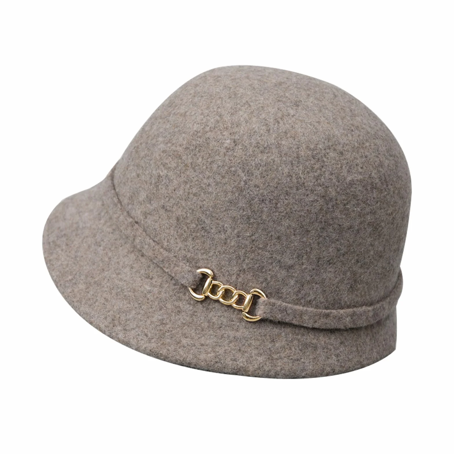 RUIXIA Chapeau Cloche en Laine Vintage pour Femme Chapeau Melon Classique Bonnet de Pêcheur Bob Capeline Automne Hiver