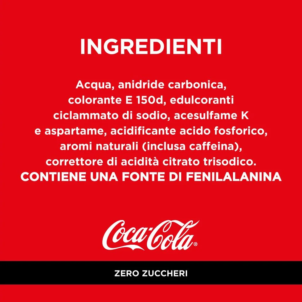 Lot de - 24 COLA ZERO canette 33 cl sans sucres