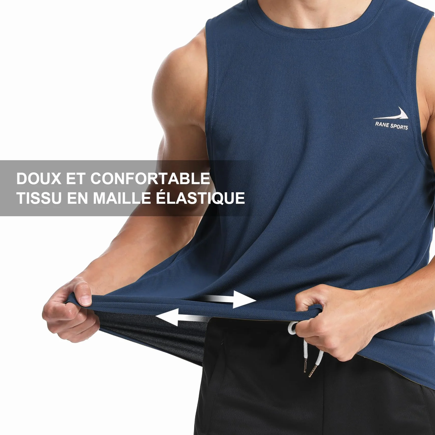 Débardeur sans Manches pour Homme, Gilet de Course à Pied, à séchage Rapide