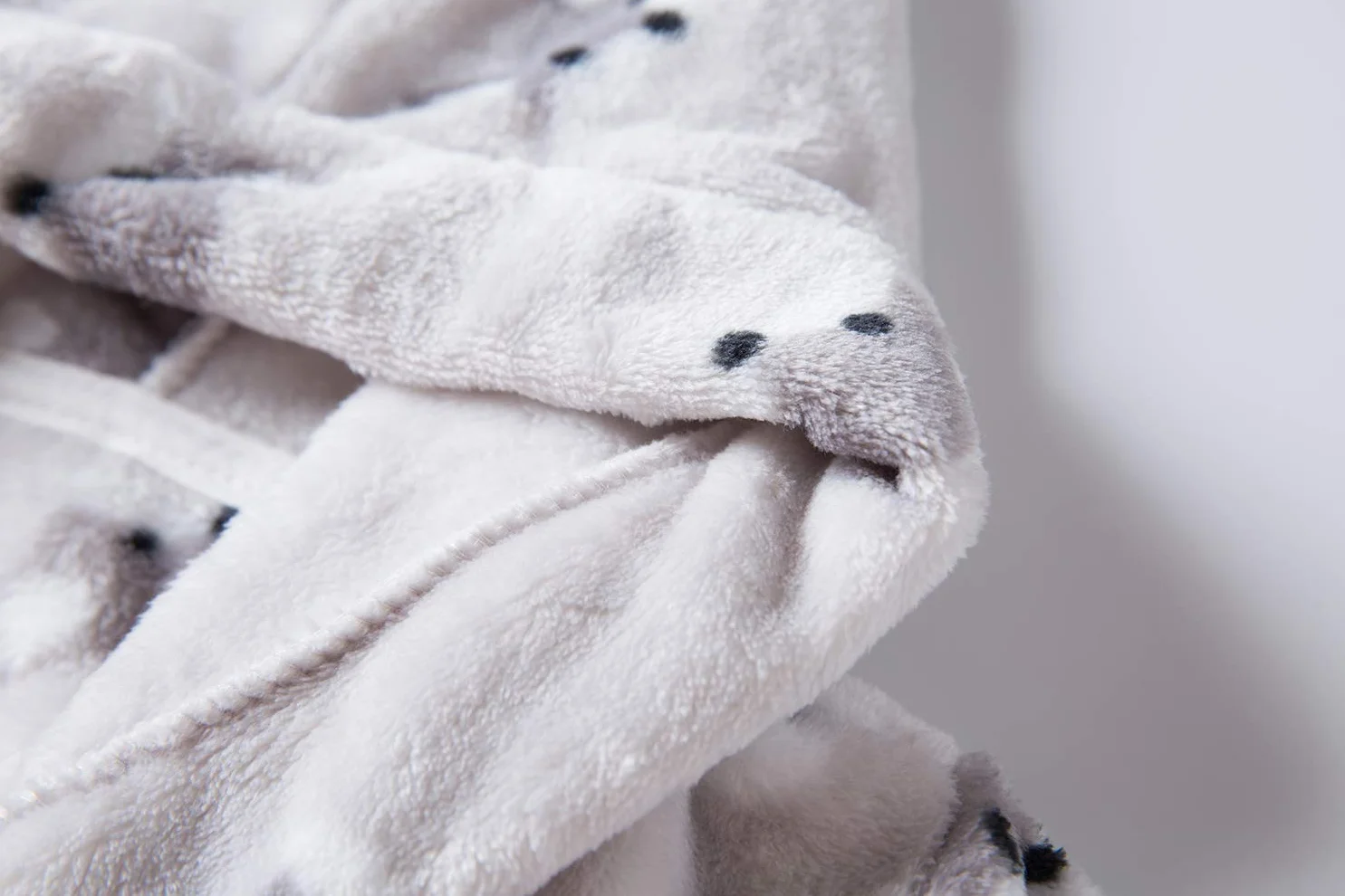 Peignoir Bébé Flanelle Animaux Taille 90 Gris Fox