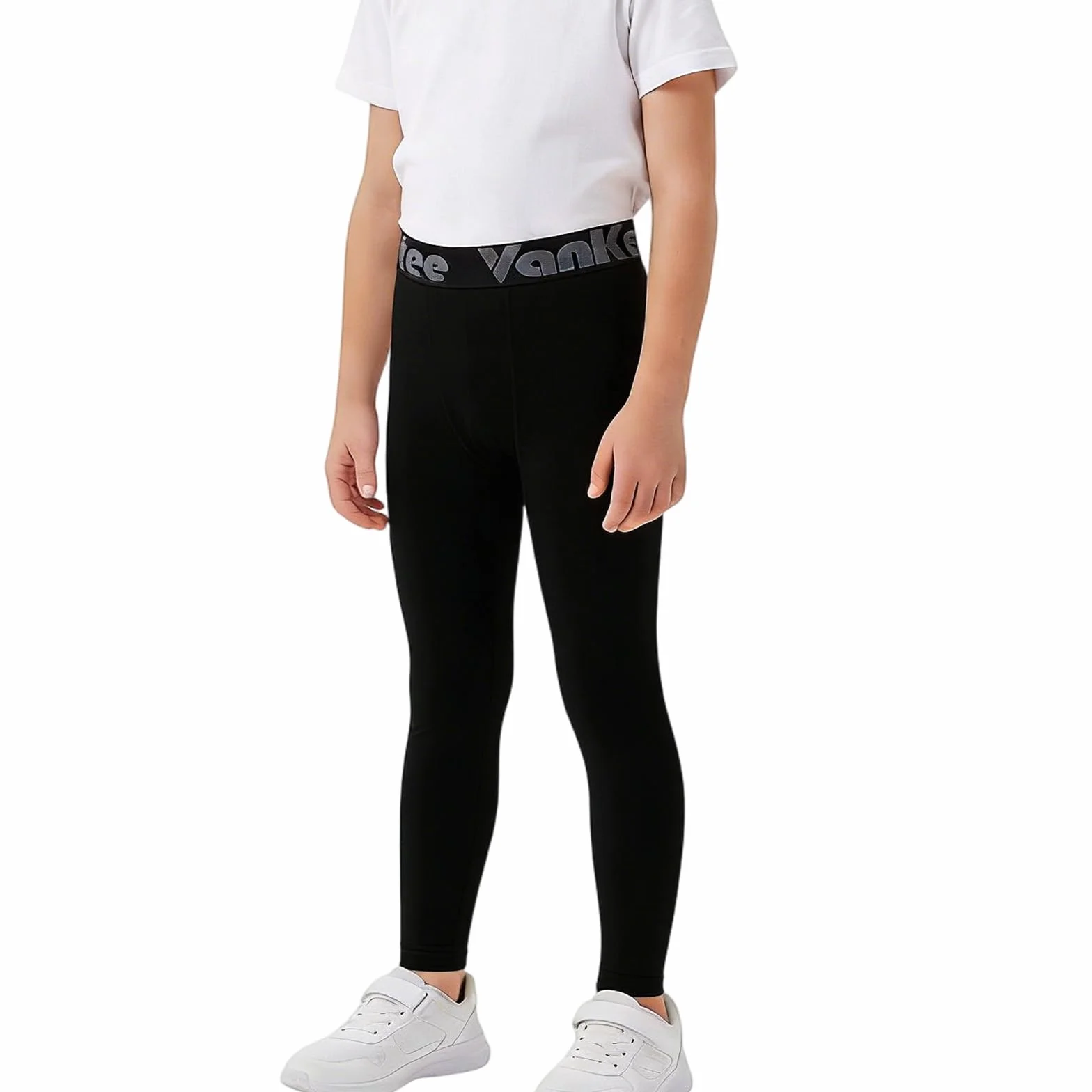 Pantalon de Compression Garçons Séchage Rapide Respirant Collants Leggings Enfants Base Layer Running Léger Élasticité Tights Sports sous-Vêtements Football Basket-Ball