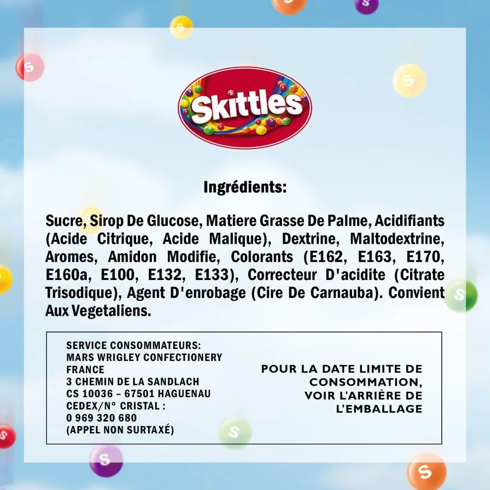 SKITTLES - Bonbons au goût Fruits - Sachet de 318g