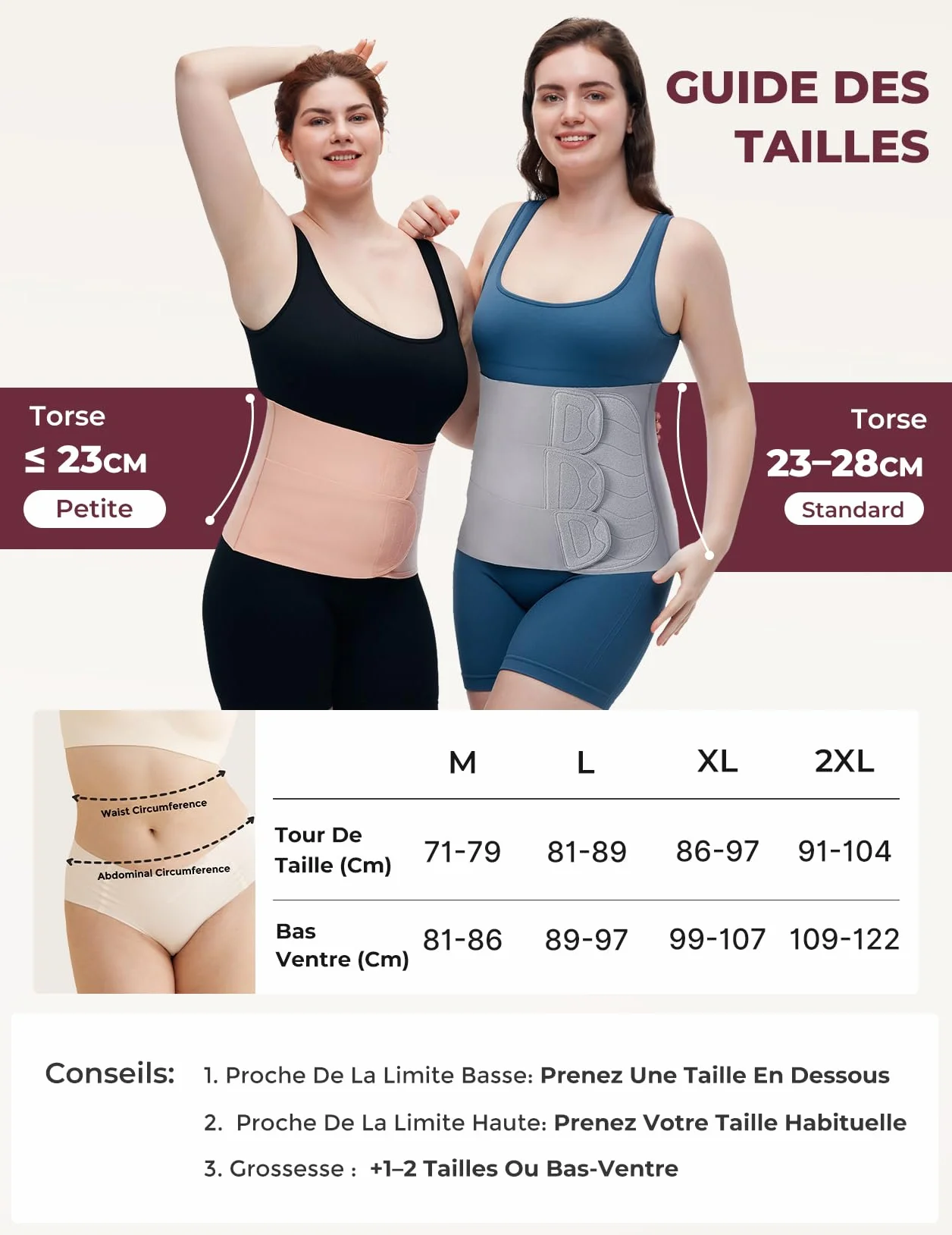 Momcozy Ergowrap Ceinture Post Accouchement, Ceinture Abdominale avec Lift 3D et Soutien Lombaire, Standard M