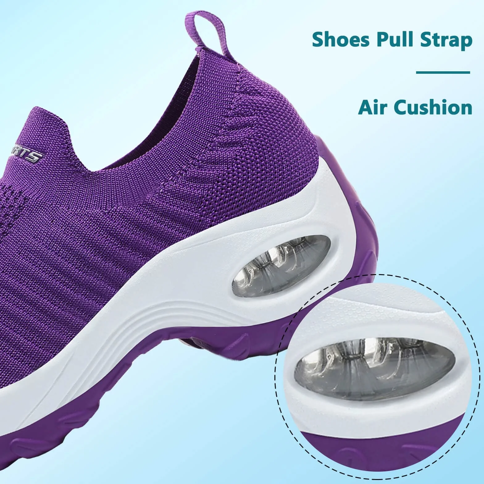 Chaussure Femme Sneakers Orthopediques Legere sans Lacets Outdoor Jogging Sport Respirante Air Course