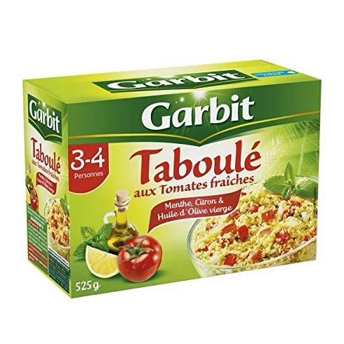 GARBIT - Tabouléaux Dés De Tomates Fraiches Citron Menthe 3/4 Personnes 525G - Lot De 3 - meilleure offre