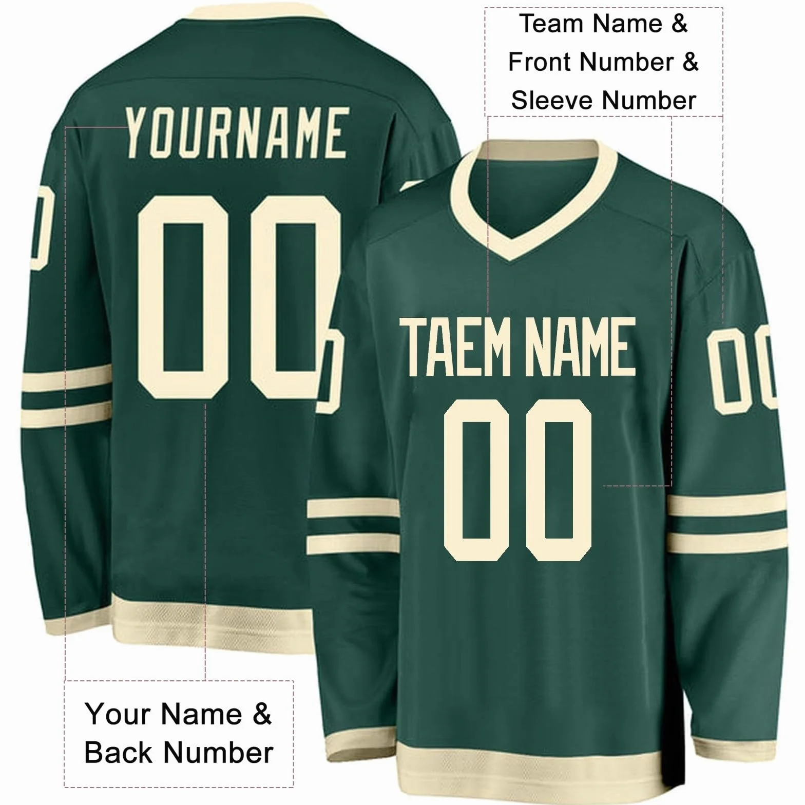 Maillot de Hockey personnalisé avec nom, équipe et numéro pour Enfants et Adultes