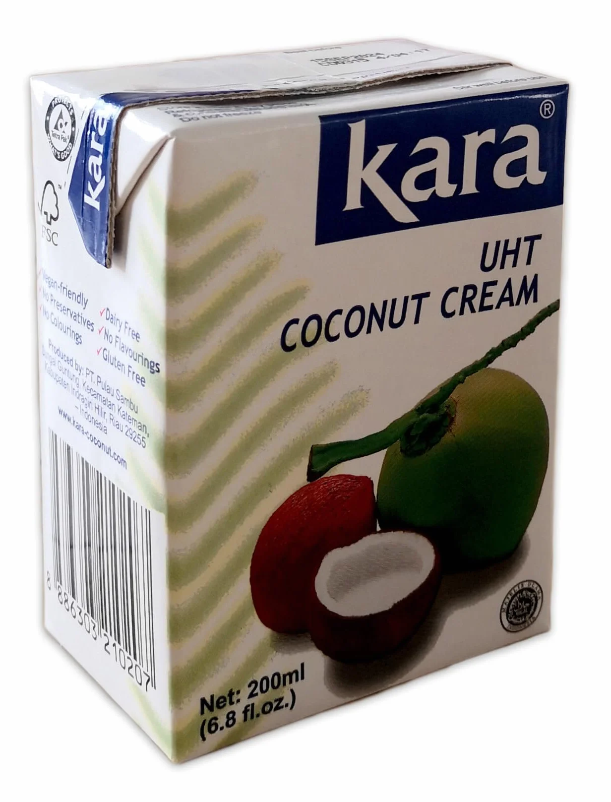 Kara Crème à la noix de coco 200 ml (lot de 6)