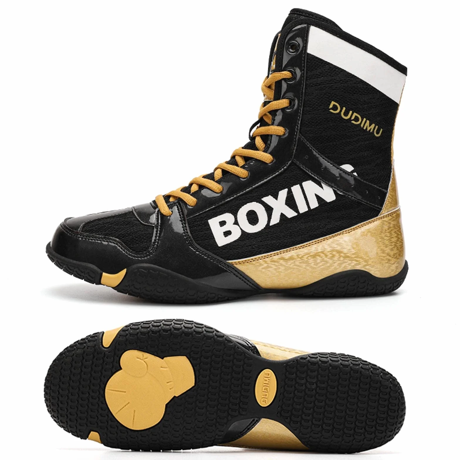 Chaussures de boxe homme adolescent muay-thaï kickboxing arts martiaux respirantes pointure 36-46