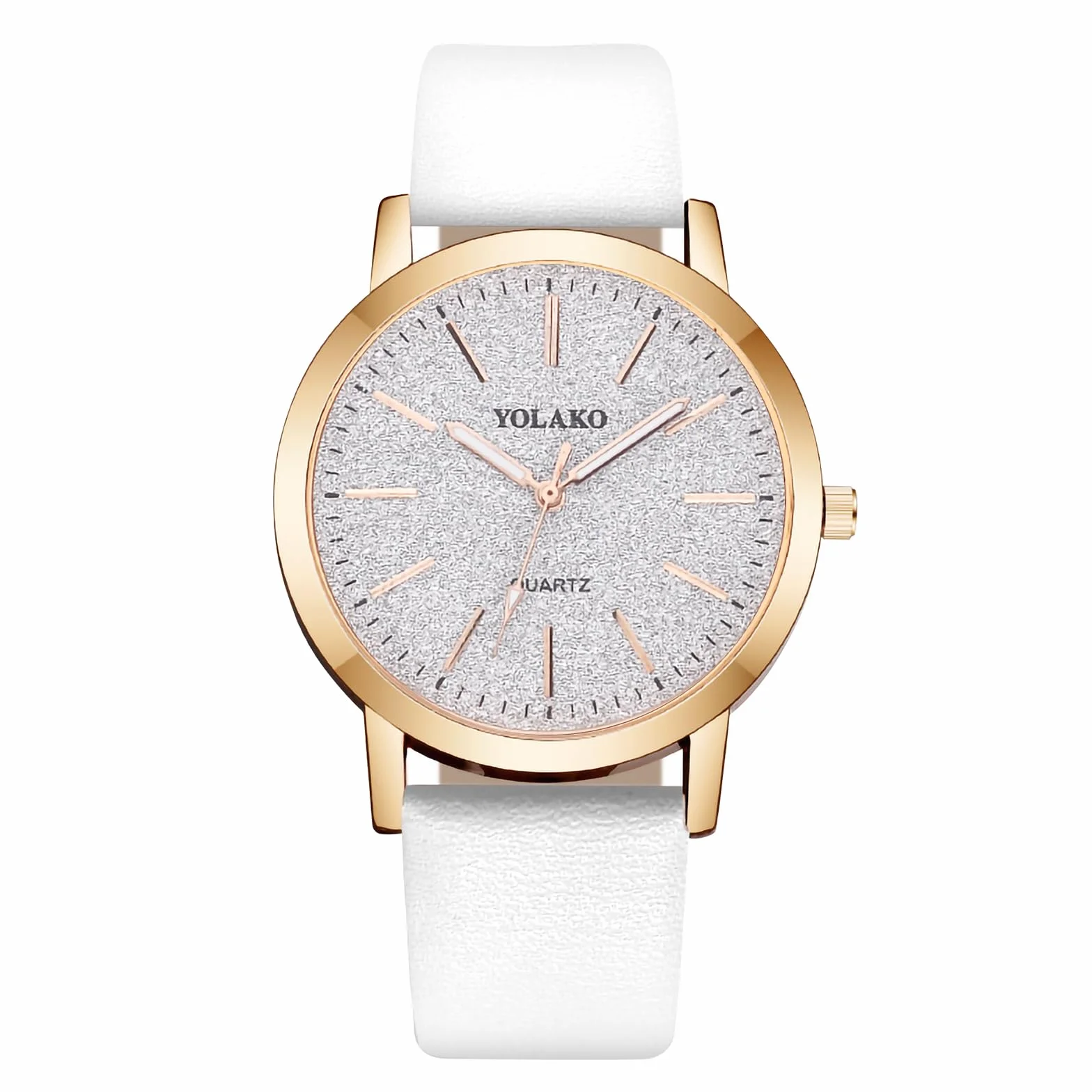 OFFCUP Montre Femme Bracelet Cuir Analogique Quartz Cadran Etoilé 3 Aiguilles