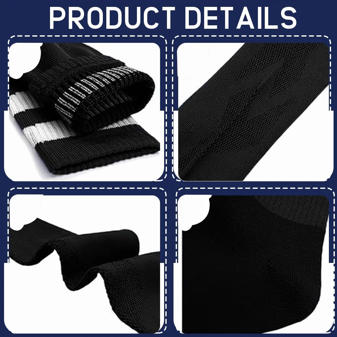 Chaussettes de Football Enfant Antidérapantes 26-34 Bleu Marine Noir Blanc