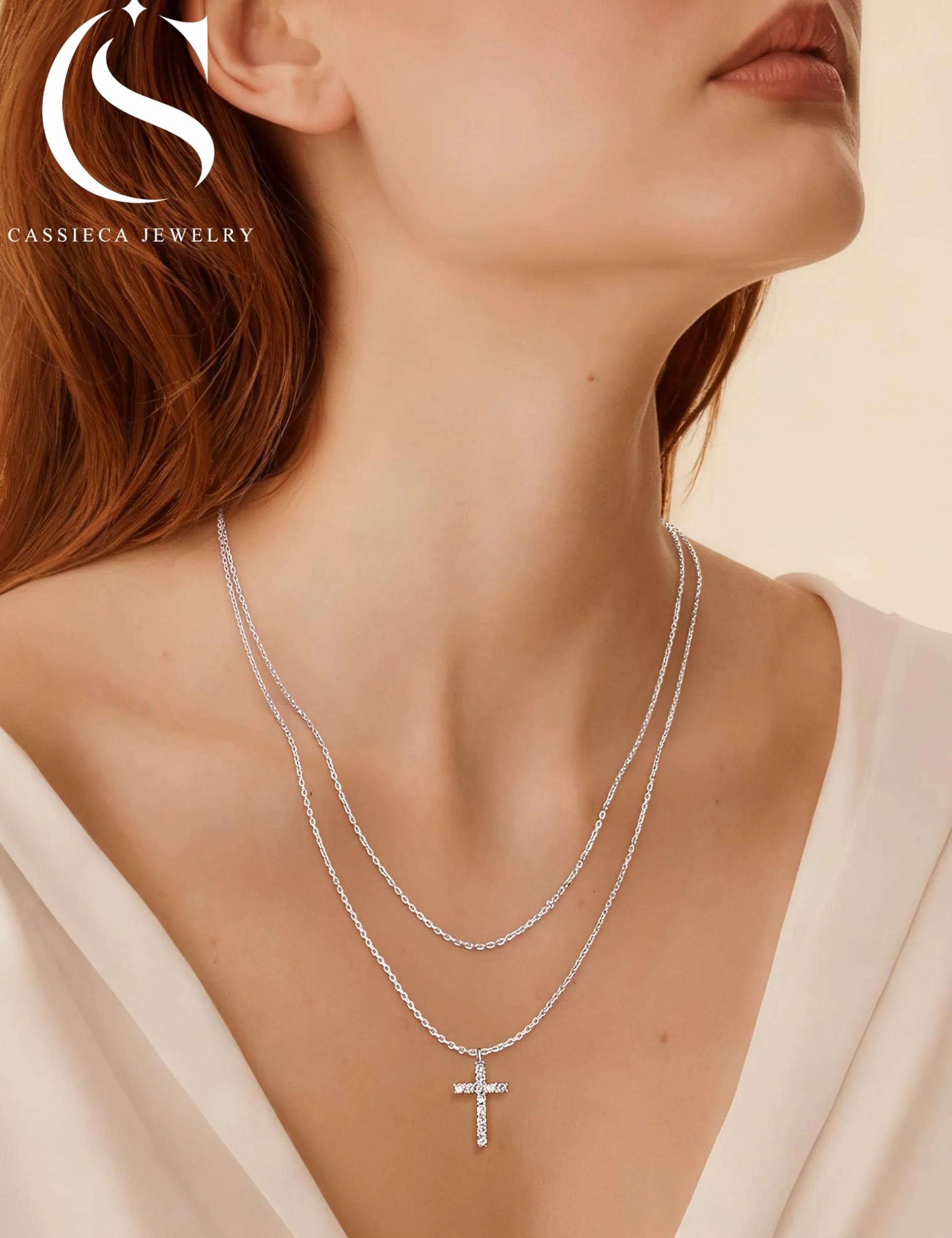 CASSIECA Chaîne Argent Femme 925/1000 Massif Collier Largeur 1.5mm Longueur 41-71cm