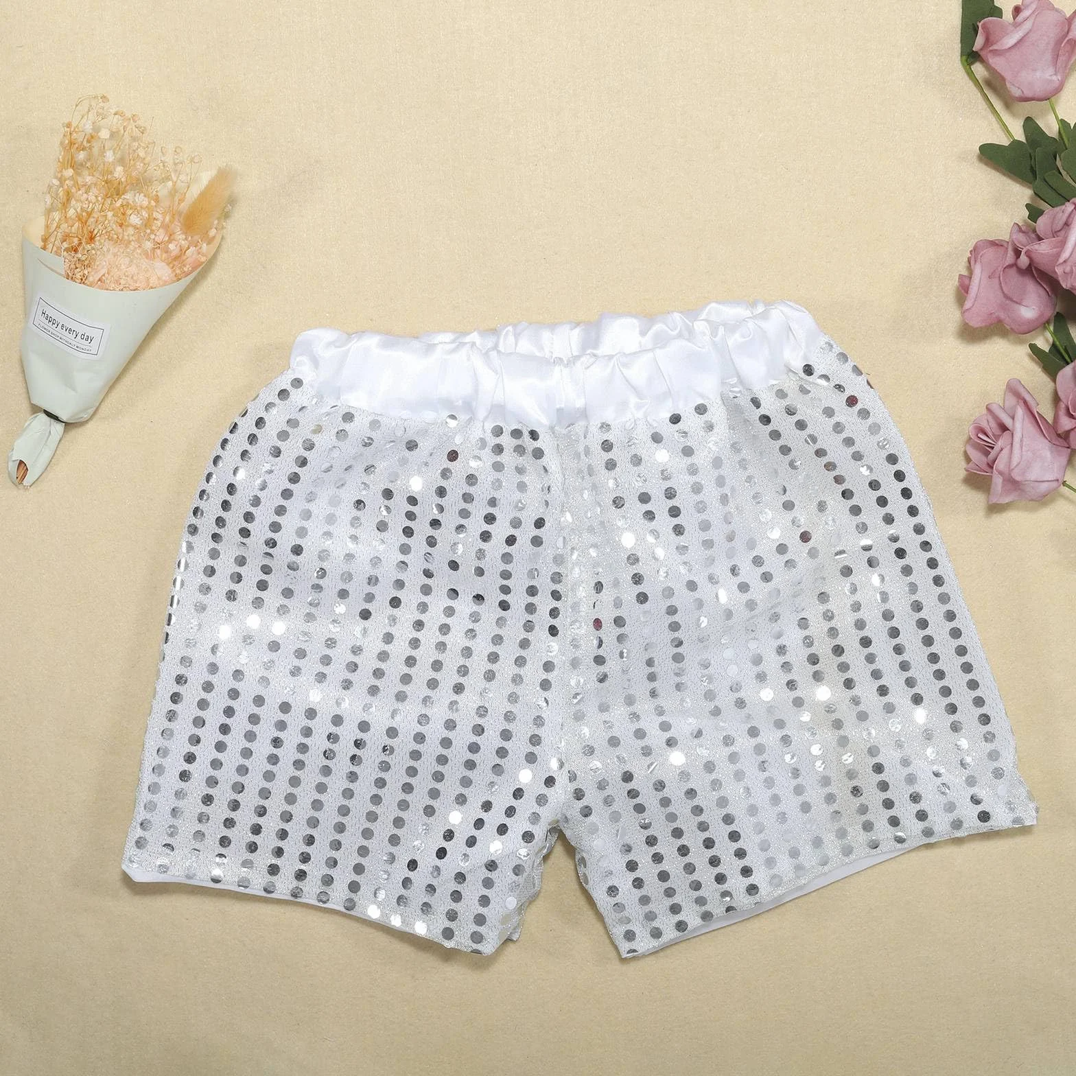 Shorts Danse Paillettes Fille Jazz Disco Hip-hop Coupe Jambes Larges Ample Confortable