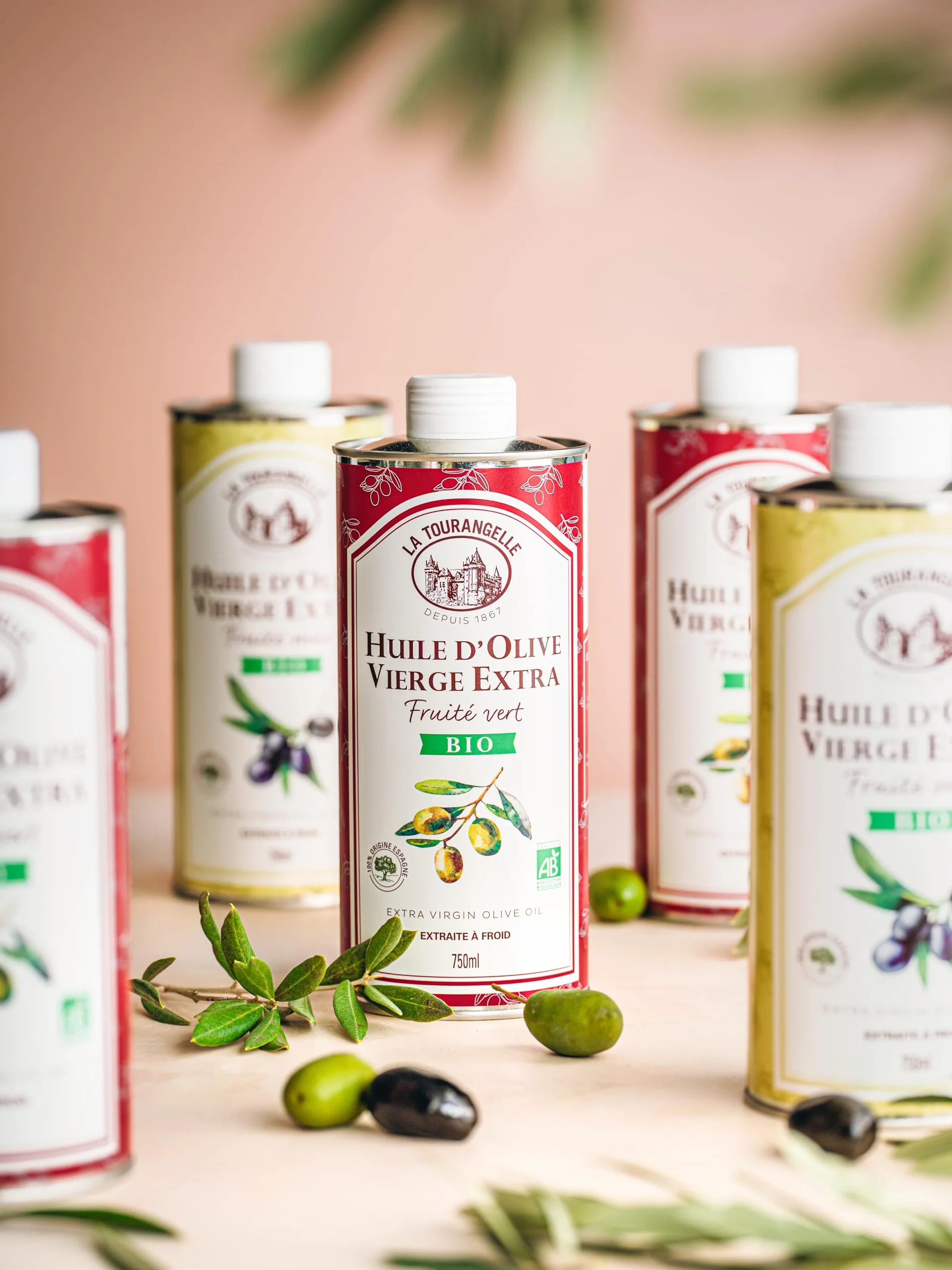 La Tourangelle - Huile d'olive vierge extra Bio - Fruité Vert - Extraite à froid - Riche en polyphénols & Omega 3 - Huile de qualité supérieure - 750ml