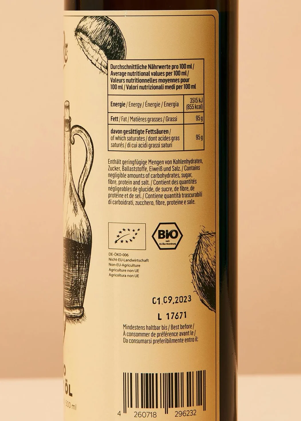 KoRo - Huile MCT 500 ml - Saveur neutre - Obtenue à partir d'huile de coco pure - Qualité biologique