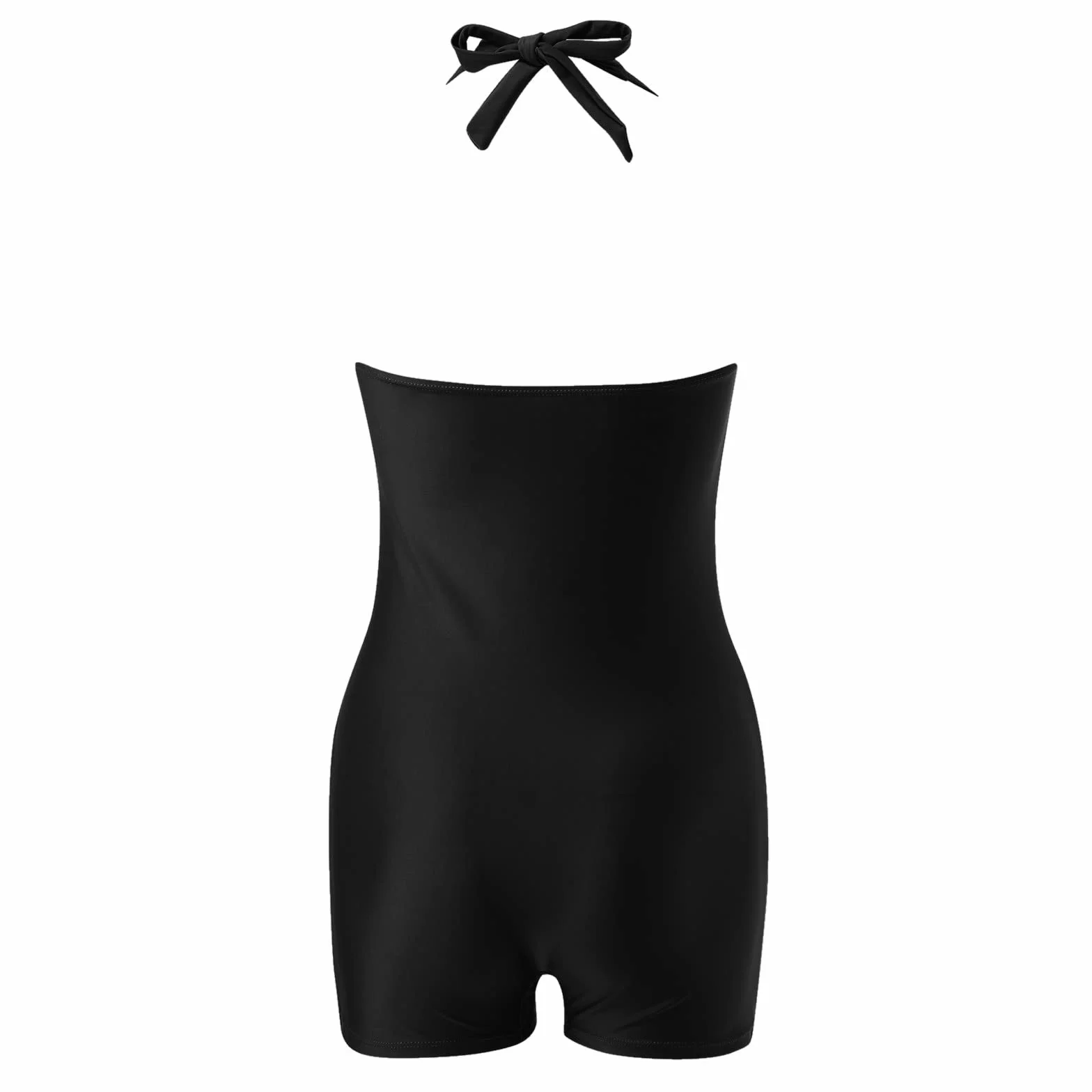 Maillot de Bain Femme Une Pièce UV Amincissant Push Up Chic Slim Rembourré Dos Nu Lace Up Imprimé Col V Monokini Plage