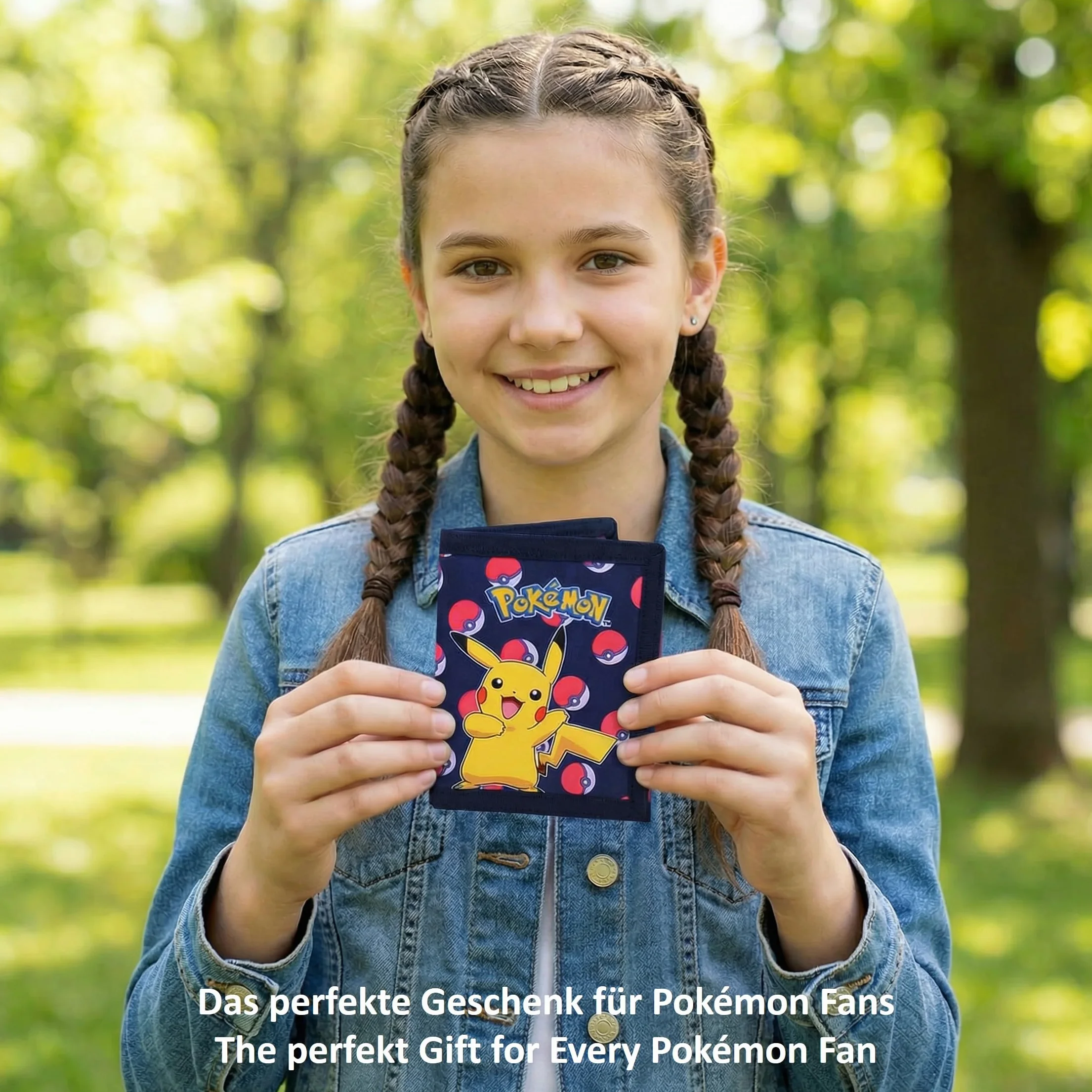 Theonoi Pokémon Portefeuille enfant Pikachu Pokéball officiel compartiment monnaie fermeture