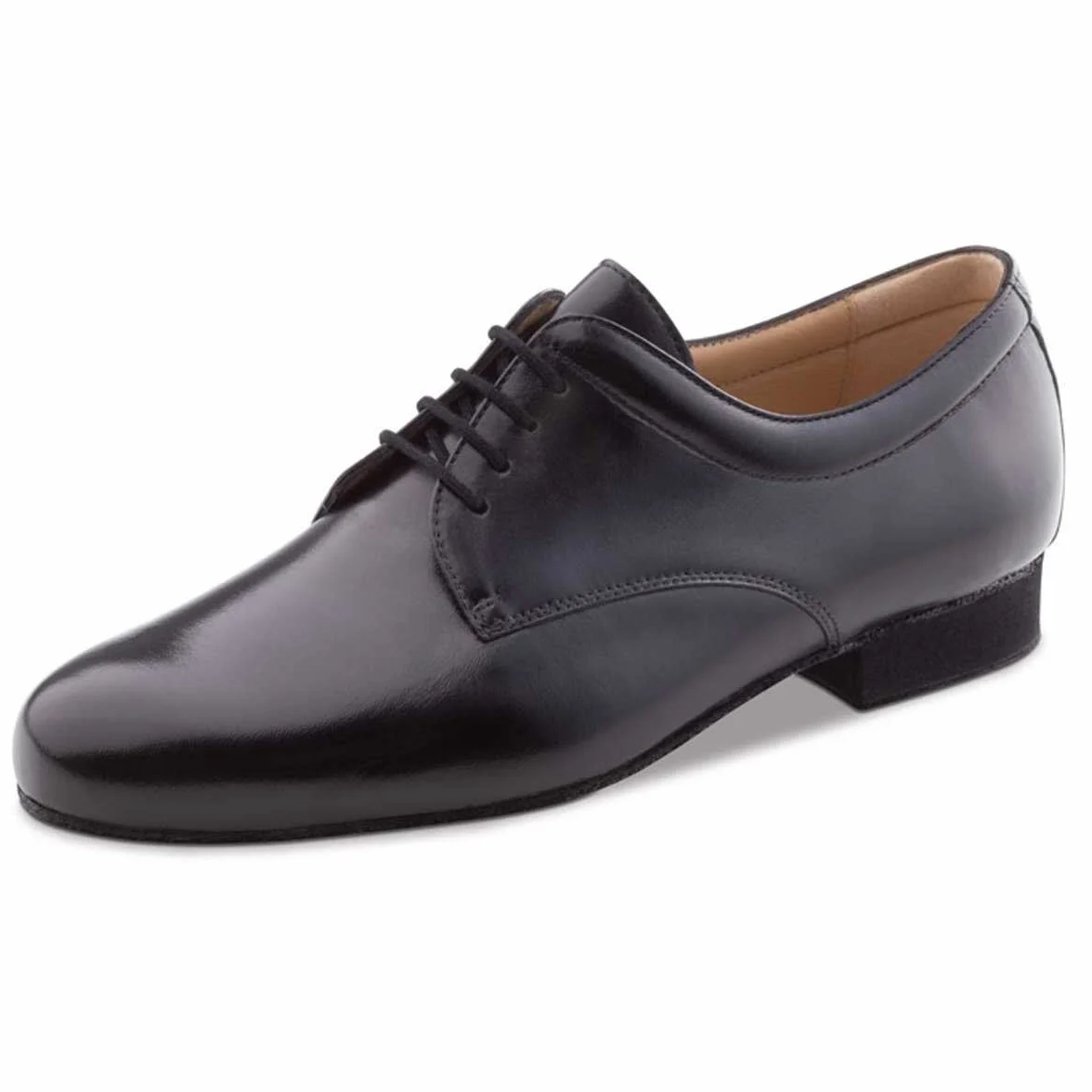 Werner Kern Hommes Chaussures de Danse 28048 Cuir Noir 2 cm Ballroom