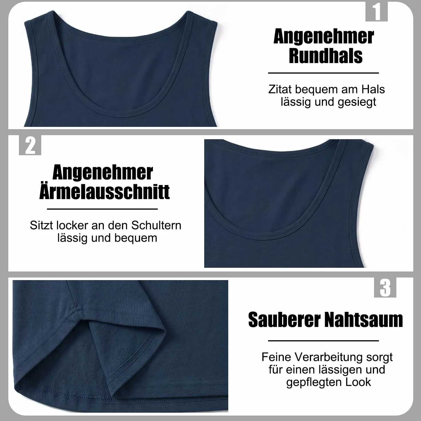 Débardeurs Homme Basic Tank Top Entraînement Sportif Gym Shirt sans Manches Muscle T-Shirt pour Sport Running Fitness