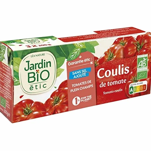 JARDIN BIO - Coulis De Tomate Bio 3X200G - ( Lot De 4 )