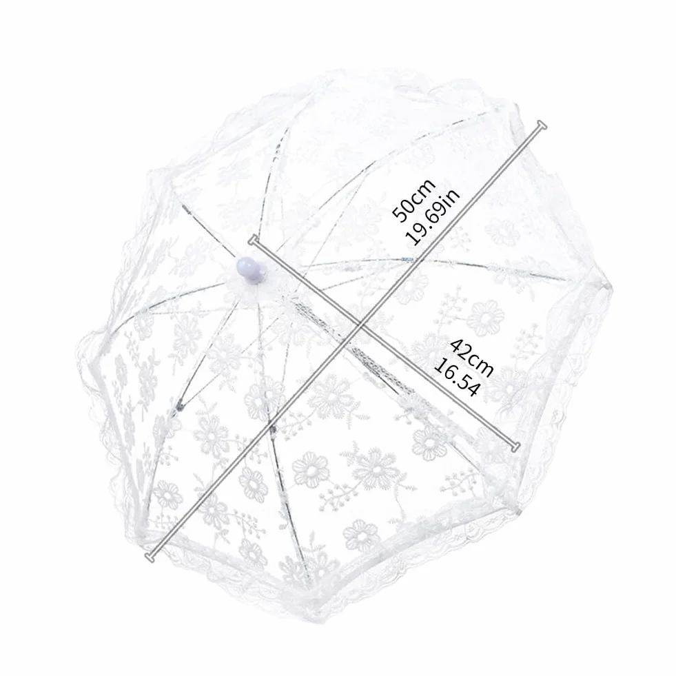 Parapluie Prop Mariage en Dentelle Brodé de Fleurs Fait à La Main Ombrelle Accessoires Photographie