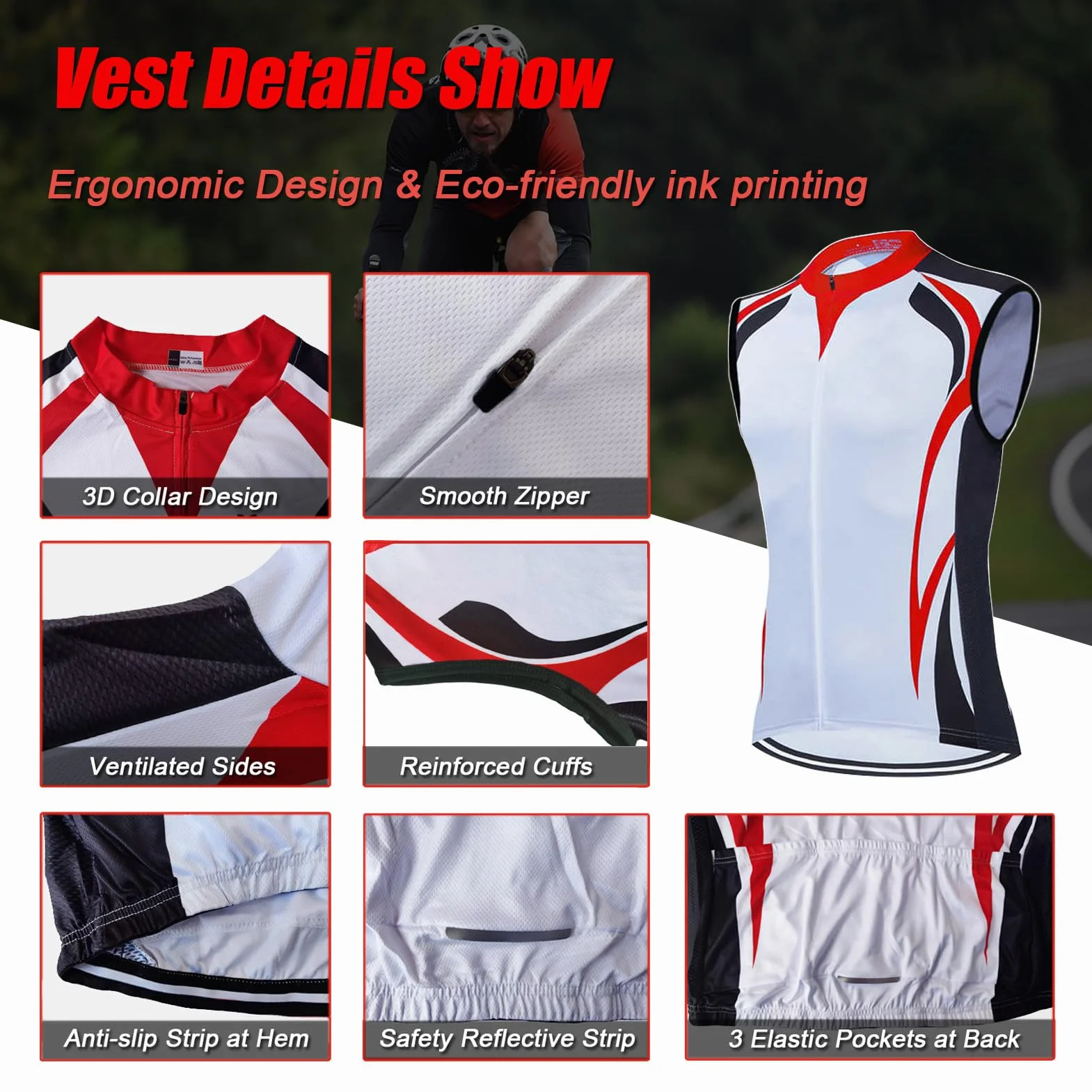 Maillot Cyclisme Femme Été sans Manches MTB Gilet Cuissard Bretelle 9D Coussin Gel Ensemble Cycling Sleeveless Respirant Séchage Rapide