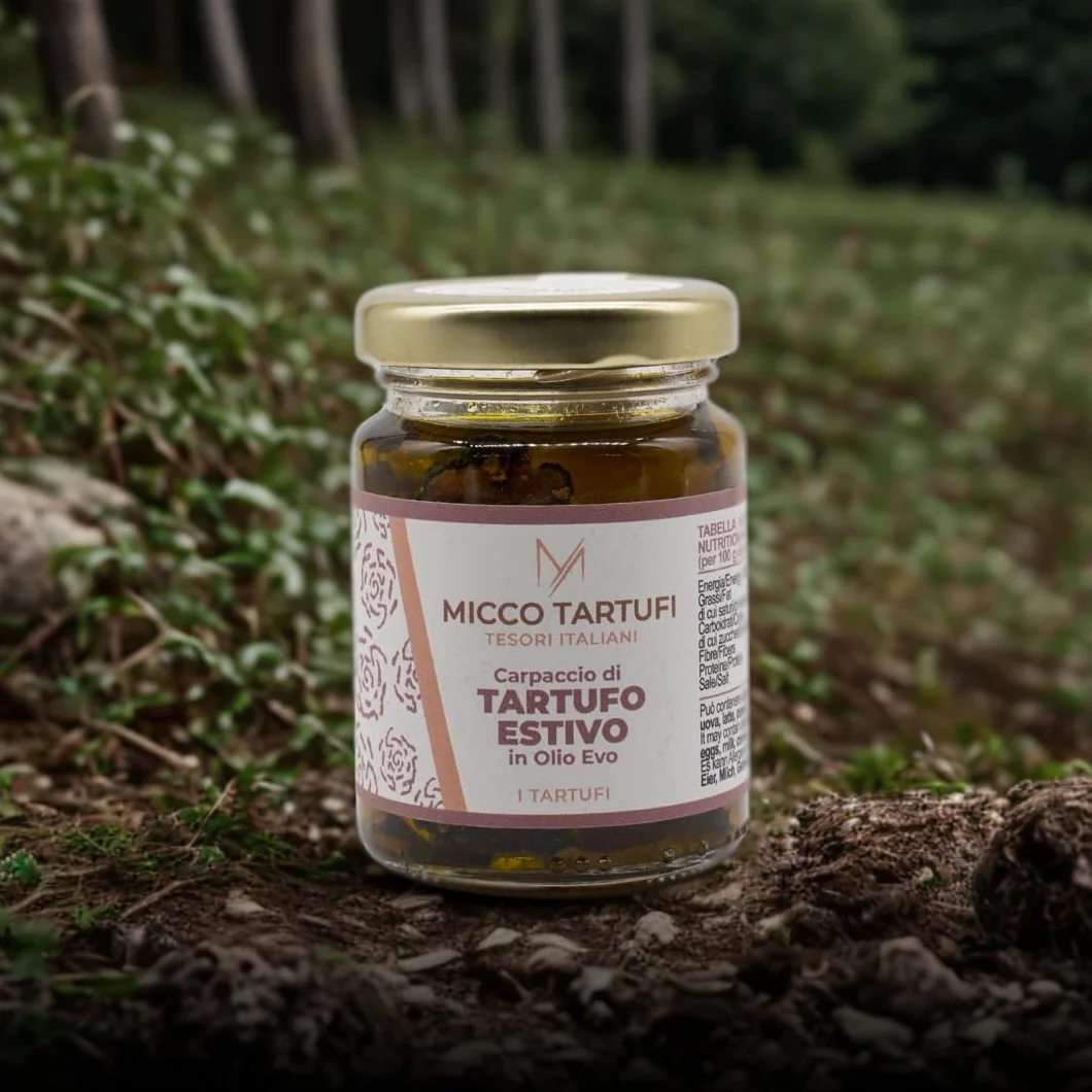 Carpaccio de truffe noire d'été (Tuber Aest. Vitt) - 60 g - Prêt à l'emploi - Gourmet - Fabriqué en Italie