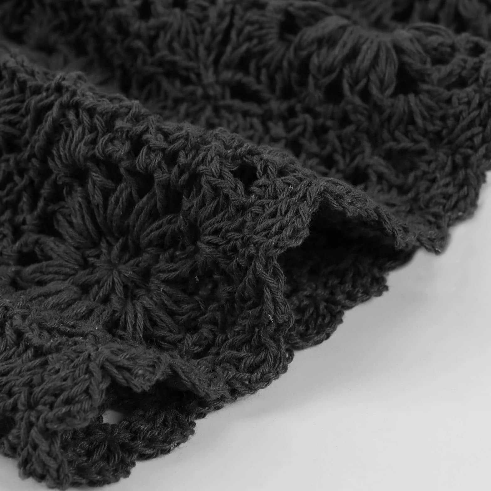 Bonnet Femmes Coton Tricot Vintage Floral Crochet Slouchy Cap 52-58cm Tour de Tête