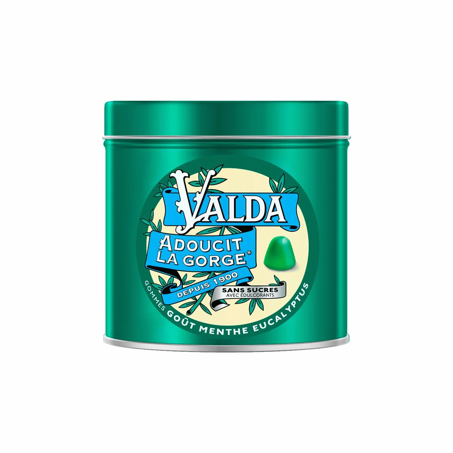 Valda Gommes Sans Sucres Goût Menthe Eucalyptus Adoucit La Gorge 140 G