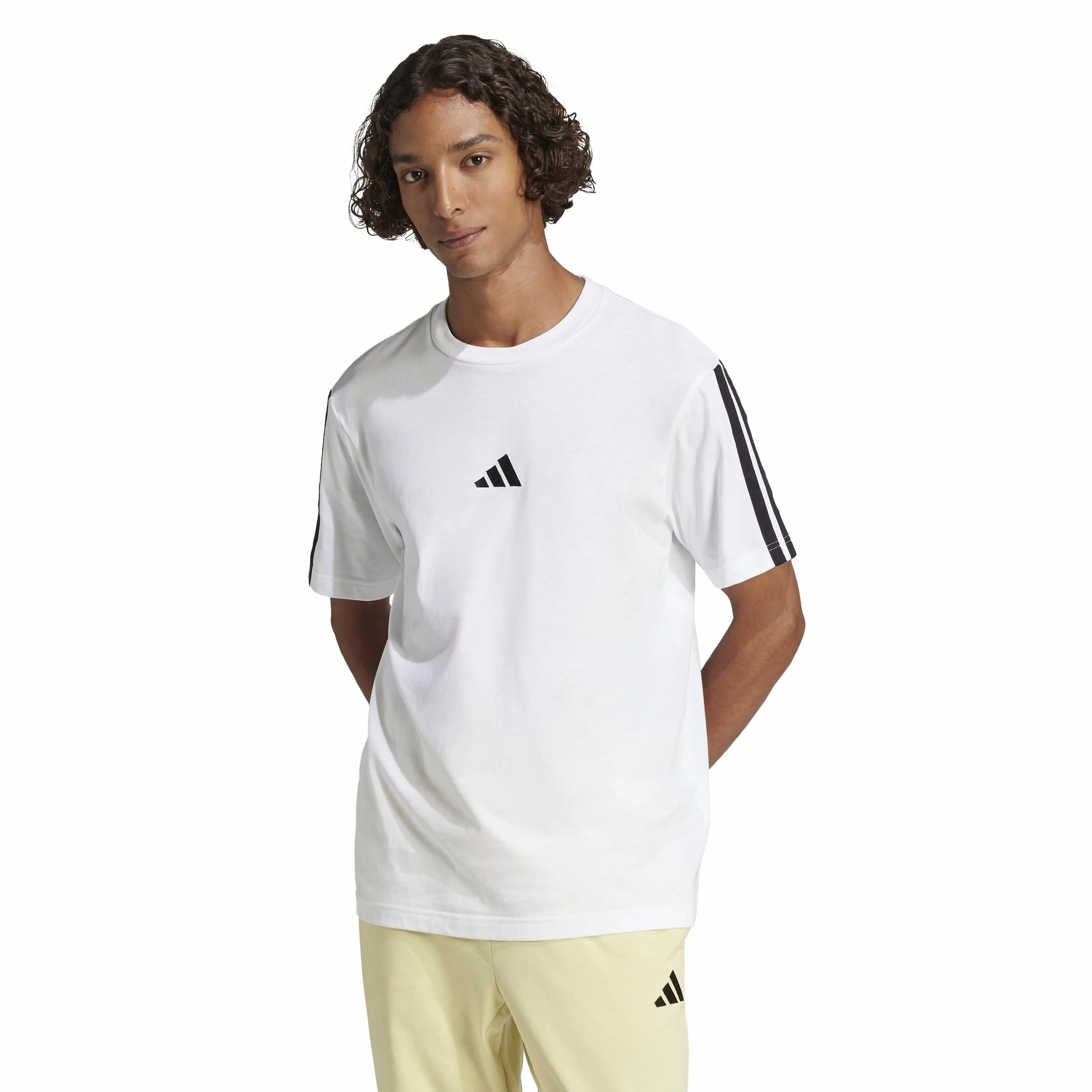 Adidas Essentials Three Stripes Single Jersey Tee T-Shirt Homme