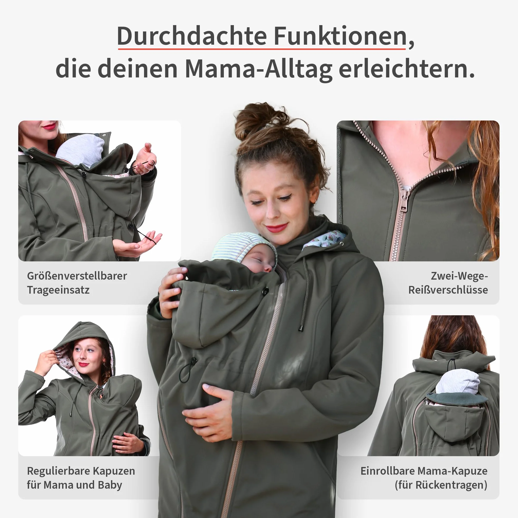 MELLORY Veste fonctionnelle toutes saisons maman bébé maternité portage