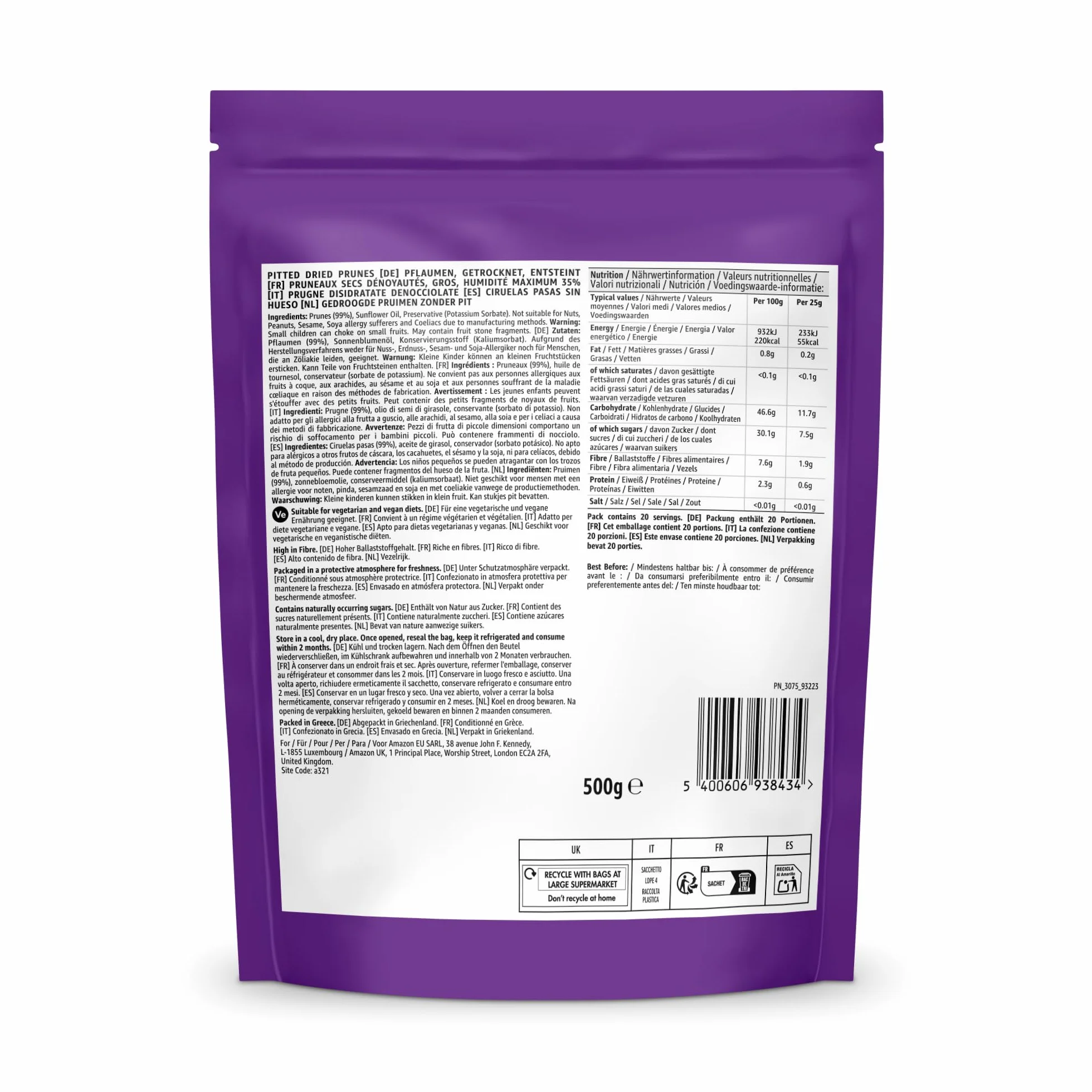 by Amazon Pruneaux Secs, Gros - 500g