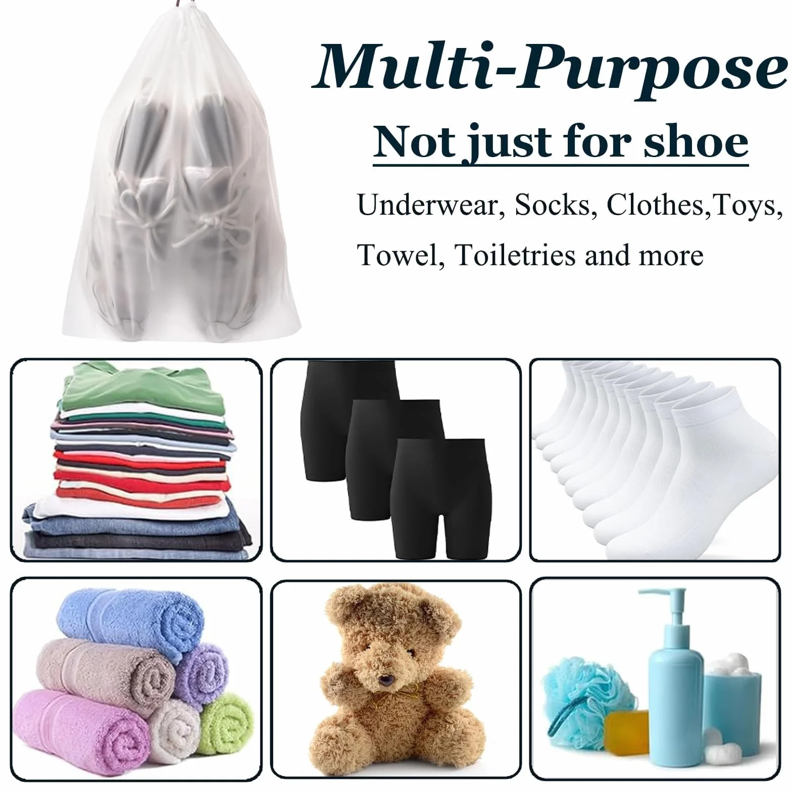 Lot de 12 Sacs à Chaussures de Voyage, Housse Chaussure Anti-Poussière pour Bagages