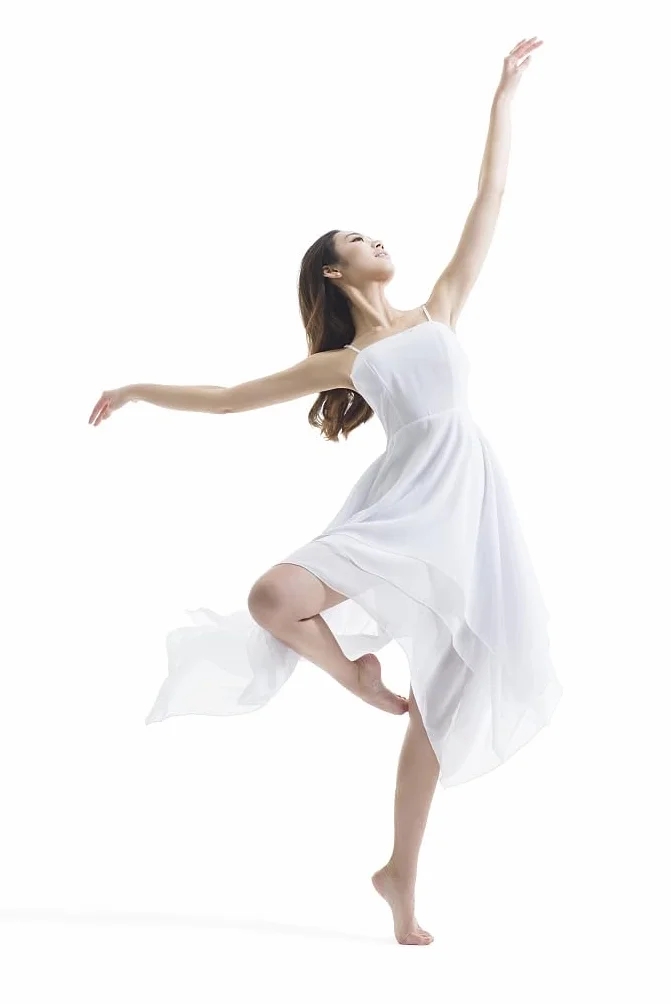 Femmes Lyric Ballet Asymétrique High Mesh Sans Manches Leotard Gymnastique