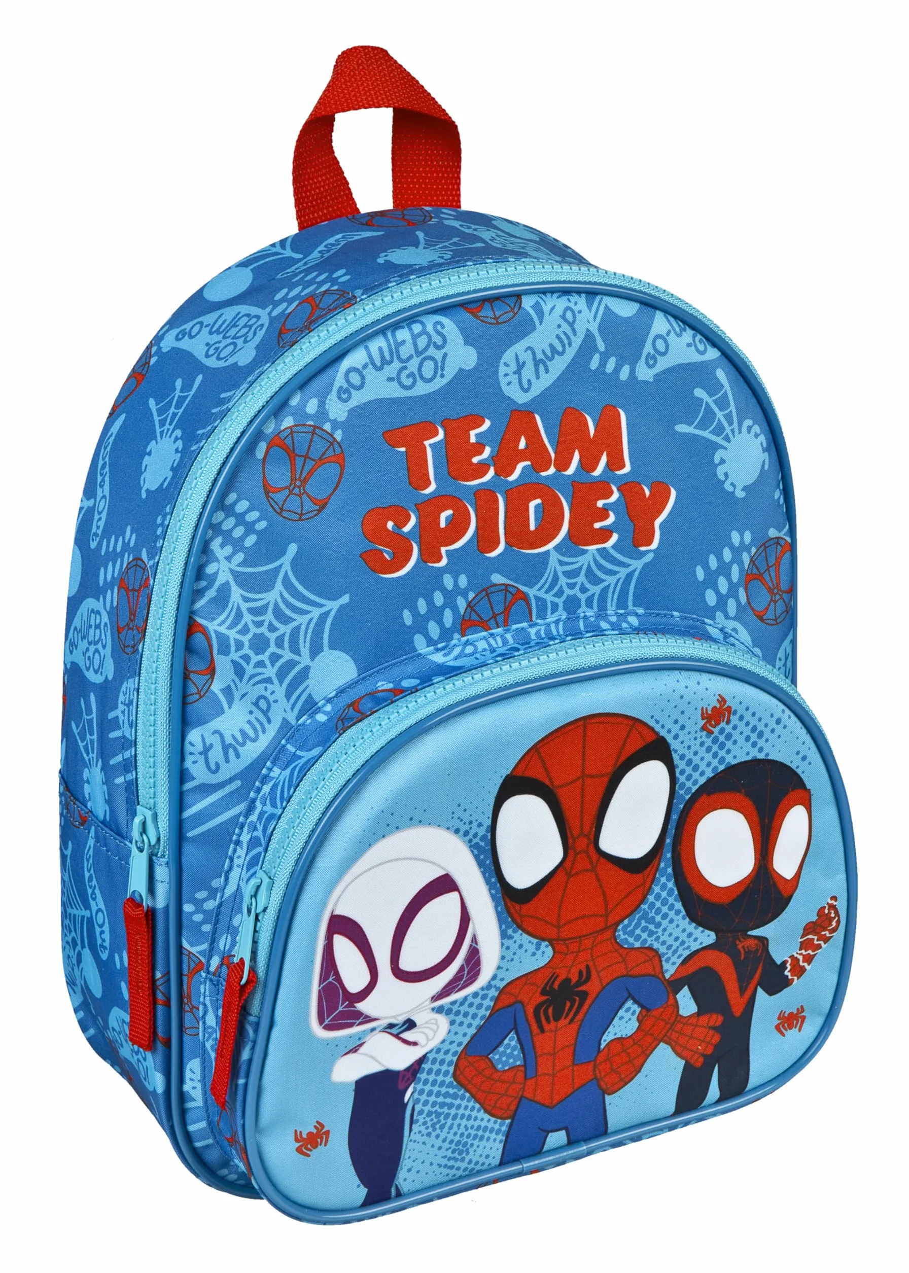 Sac à Dos Enfant Spidey avec Poche Frontale pour Maternelle Loisirs Voyages à partir de 4 Ans