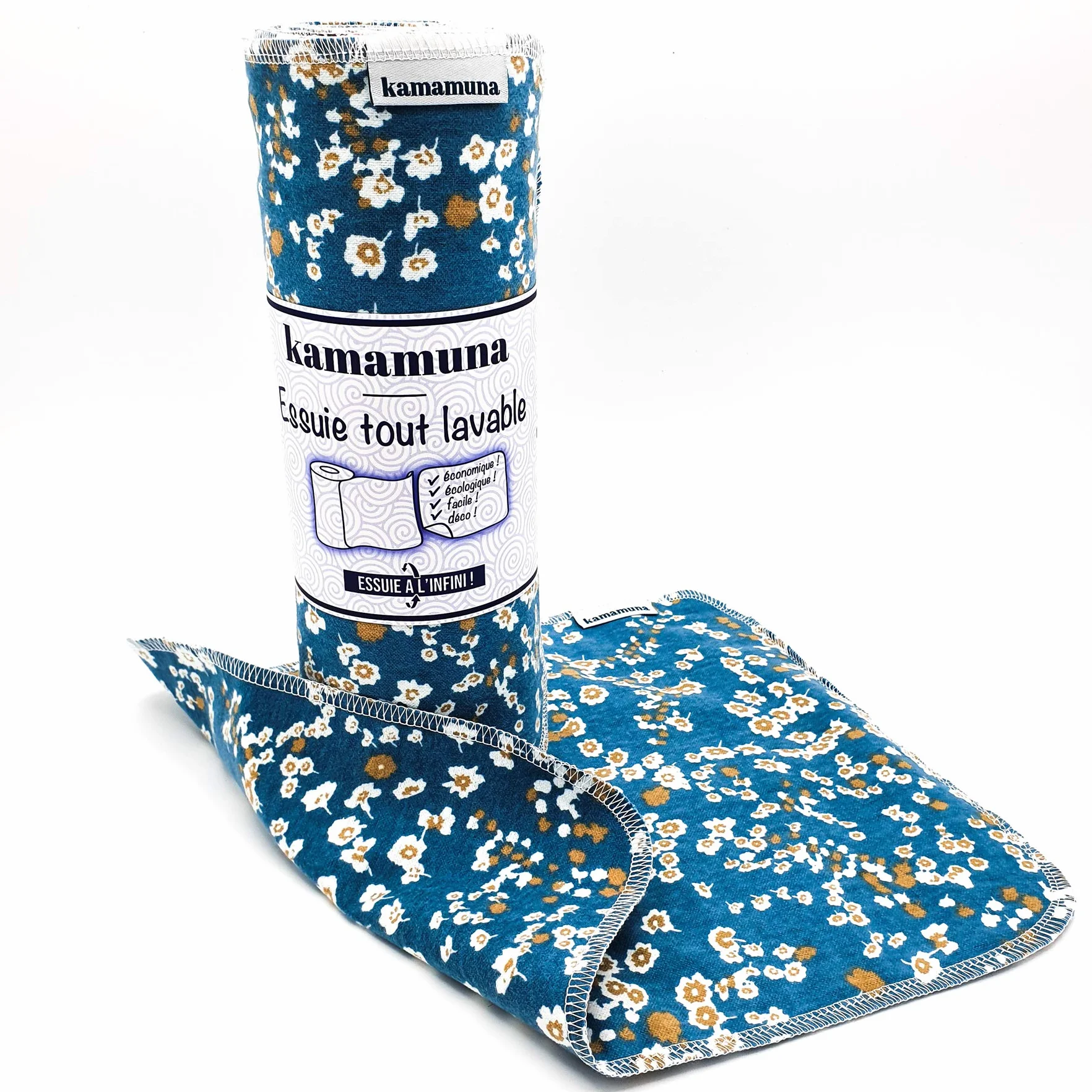 Rouleau d’essuie tout écologique, lavable, réutilisable, tissu 100% flanelle de coton, 12 grandes feuilles, absorbant, doux, résistant, économique