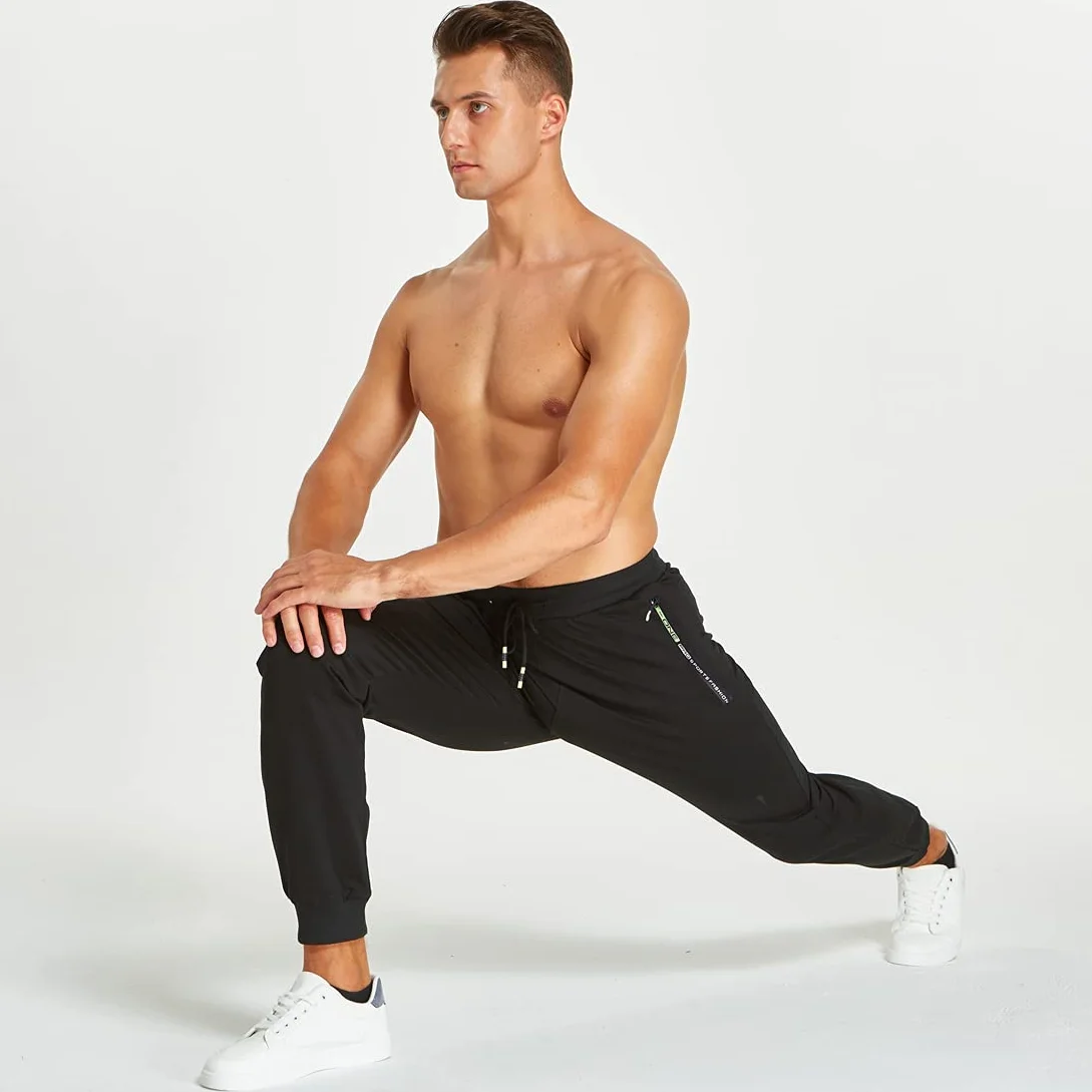 ZOXOZ Pantalons de Survêtement Hommes Coton Poches Zippées