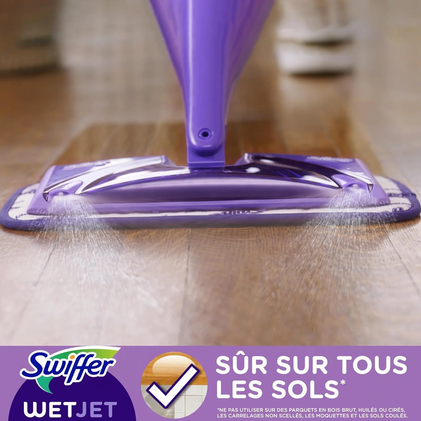 Swiffer WetJet Nettoyant Sol pour Balai Spray, Grand Format 5L (1.25L x4), Parfum Agrumes Frais, Solution Multi-Surfaces, Élimine la Saleté Sans Traces ni Résidus, Pour Tous Types de Sols