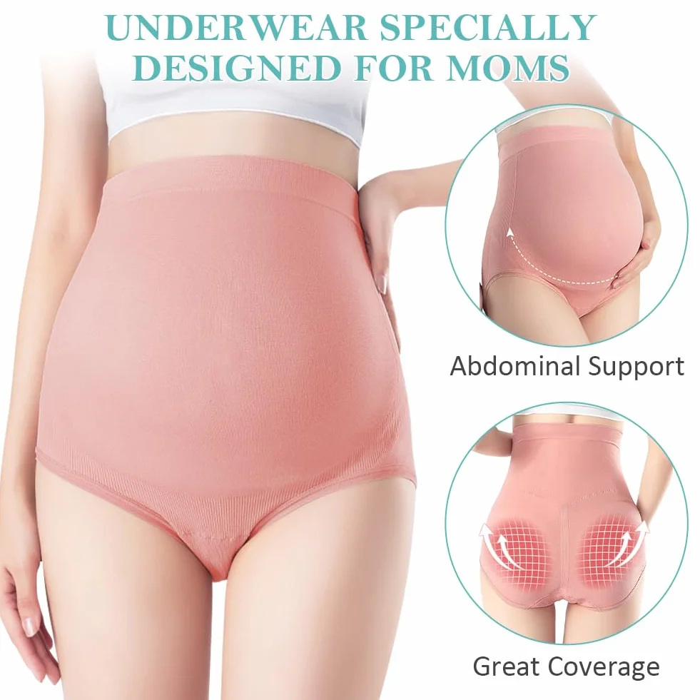 ACWOO Culotte Maternité Taille Haute Sans Couture 4Pcs Enceintes Femme Grossesse