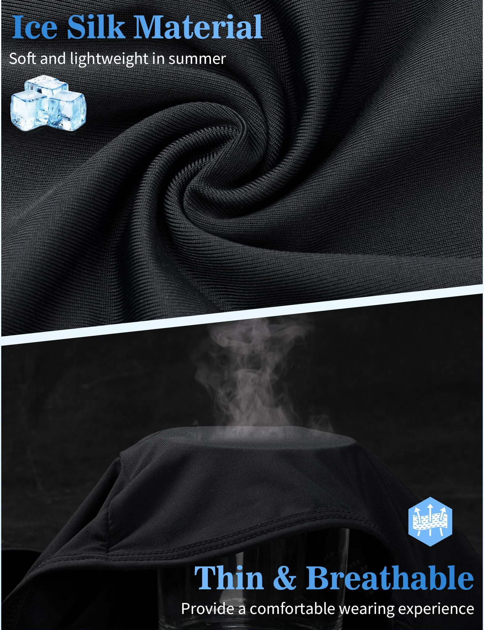 Becellen Cagoule Moto Noir Multifonction Anti-Solaire Respirant Balaclava Multi-Usage Tour de Cou Léger