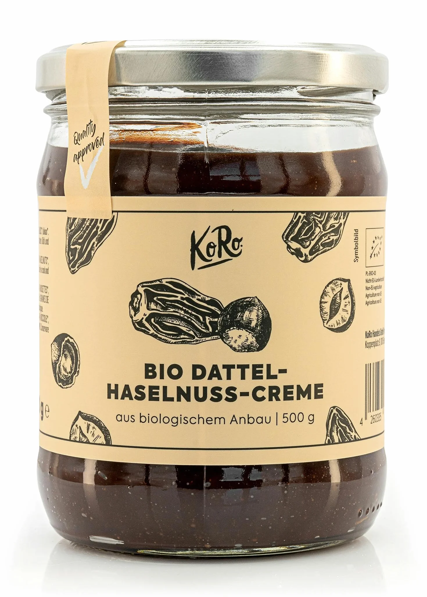 KoRo - Pâte à tartiner dattes-noisettes bio 500 g