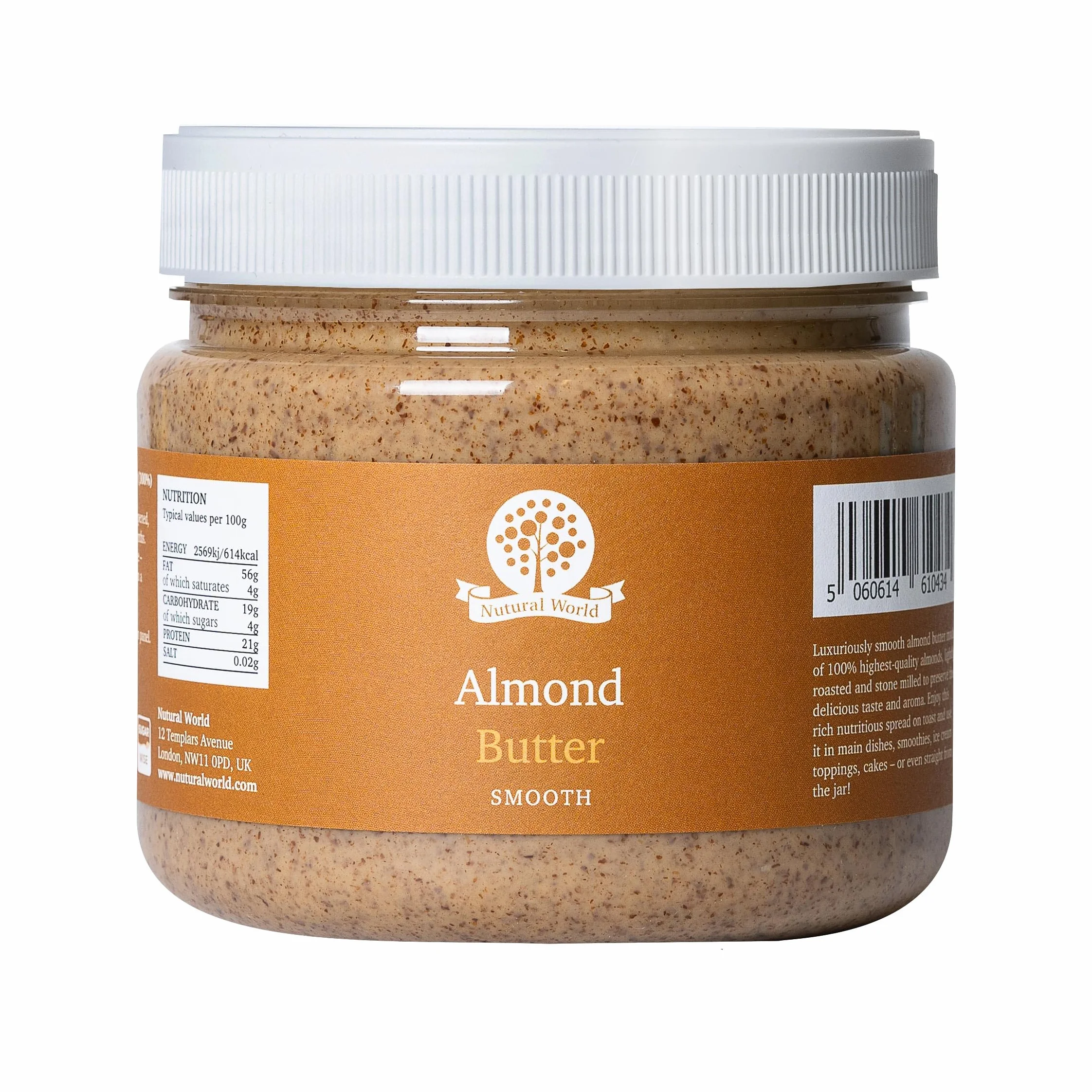 Nutural World - Beurre d'Amande onctueux (1kg) - *** nouvel emballage *** - Vainqueur des Great Taste Awards