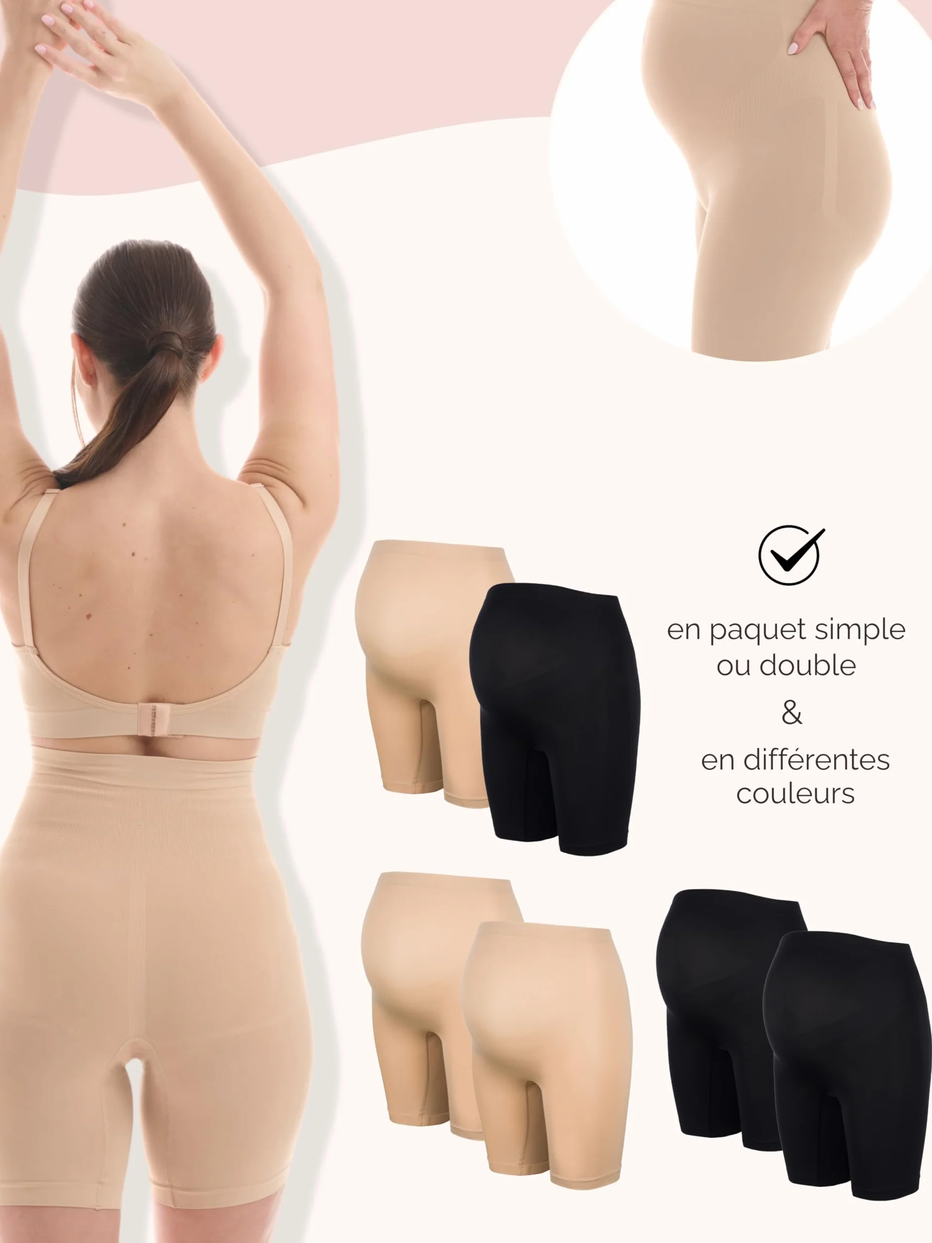 Herzmutter Culotte Maternité Anti Frottement Cuisse sans Couture OekoTex100