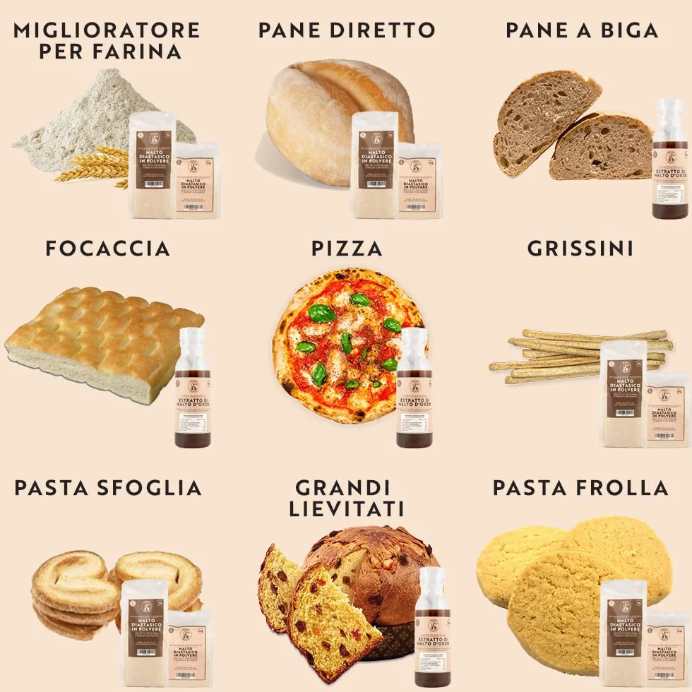 Veggy Duck - Farine de Malt Diastatique (1Kg) | Farine de Malt d'Orge à Haut Pouvoir Diastatique | Idéal pour la Fabrication du Pain | Made in Italy