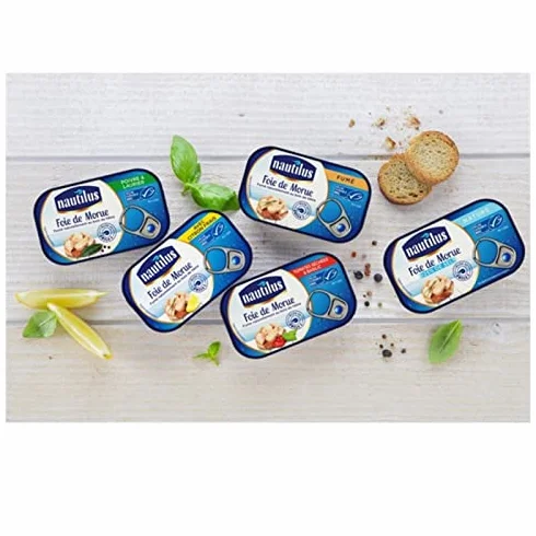 NAUTILUS - Foie De Morue Nature 120G - Lot De 4